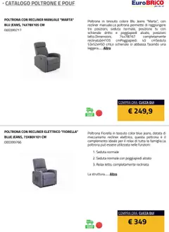 Anteprima del volantino Eurobrico Poltrone e Pouf catalogo valido a partire dal 23.07.2025 | Pagina: 15 | Prodotti: Poggiapiedi, Jeans, TV, Poltrona