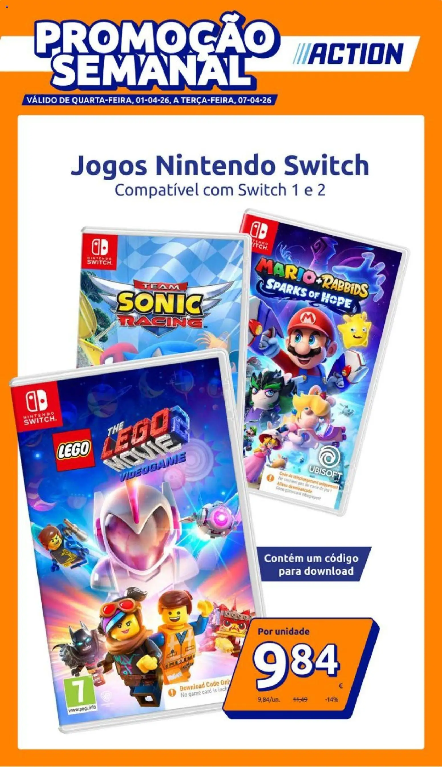 Action folheto │ válido de 01.04.2026 | Página: 1 | Produtos: Jogos