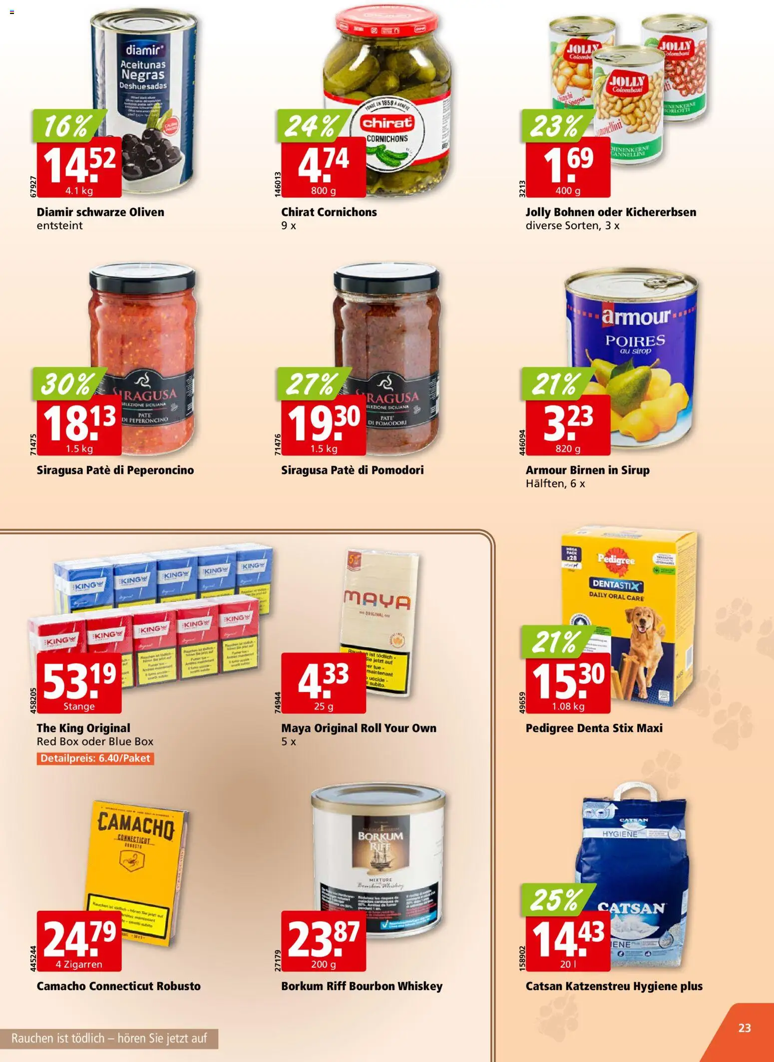 Aligro aktionen Chavannes, Matran, Genf, Sitten – gültig ab 09.03.2026 | Seite: 23 | Produkte: Box, Sirup, Bourbon, Whiskey