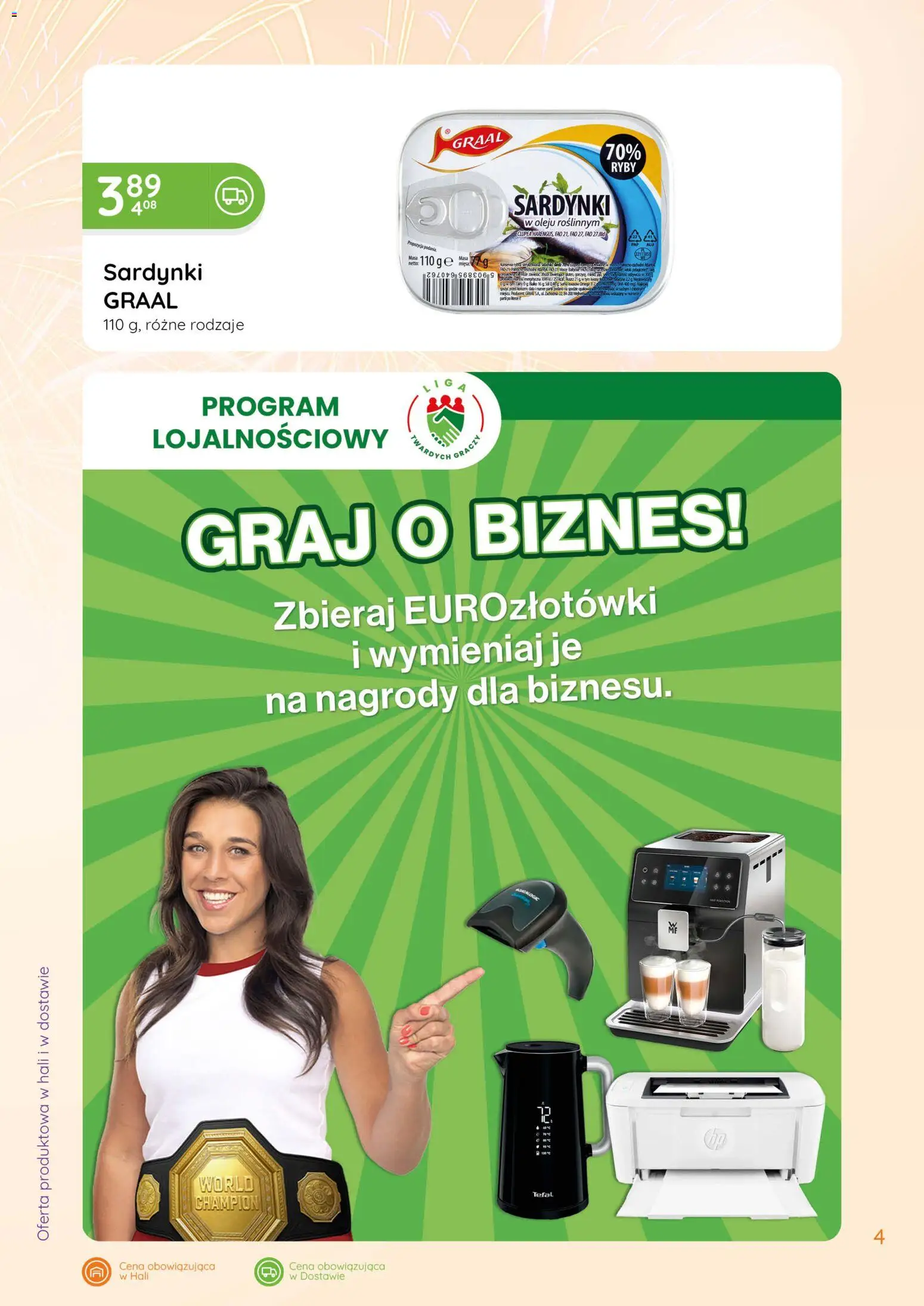 Eurocash Gazetka - Pizza od 15.01.2026 | Strona: 4 | Produkty: Gracz, Ryby, Tefal