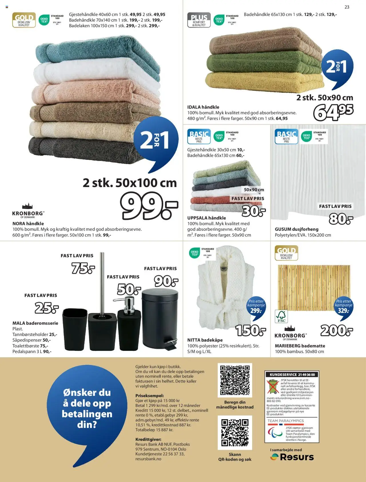  | Side: 23 | Produkter: Badekåpe, Суміш дитяча, Badematte, Dusjforheng