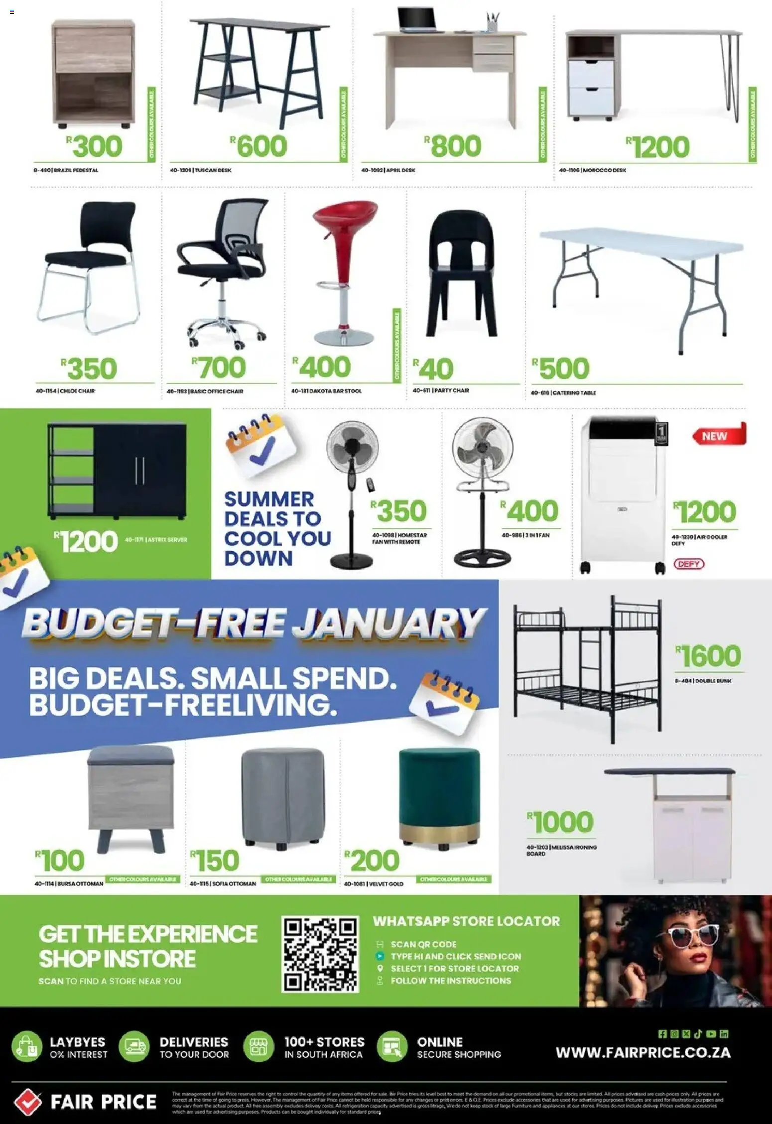 New Fair Price catalogue – valid from 01.01.2026 | Page: 22 | Products: Pedestal, Cooler, Air cooler, Bar stool