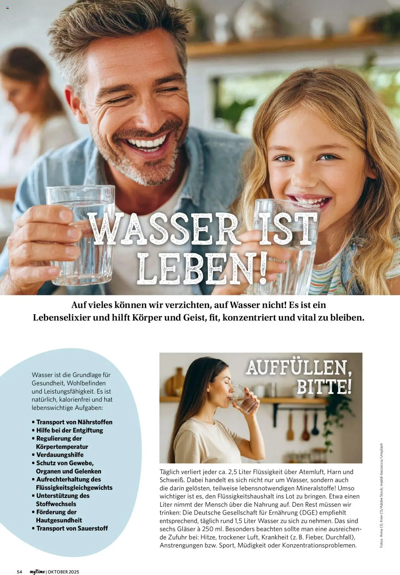 Combi myTime Oktober 2025 – gültig ab 01.10.2025 | Seite: 54 | Produkte: Wasser
