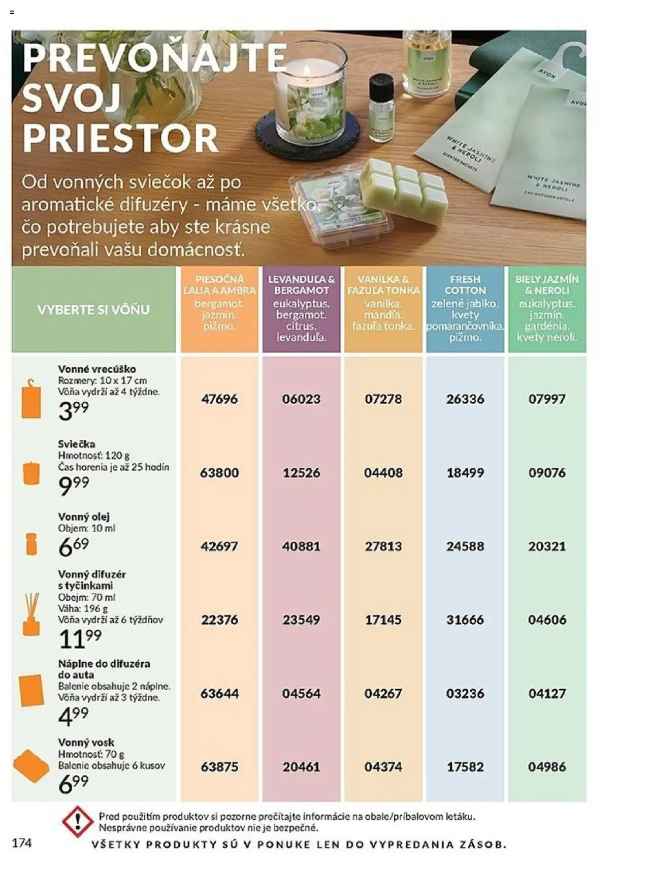 Nové Avon akcie – leták je platný od 01.10.2025 | Strana: 174 | Produkty: Difúzer, Olej, Váha