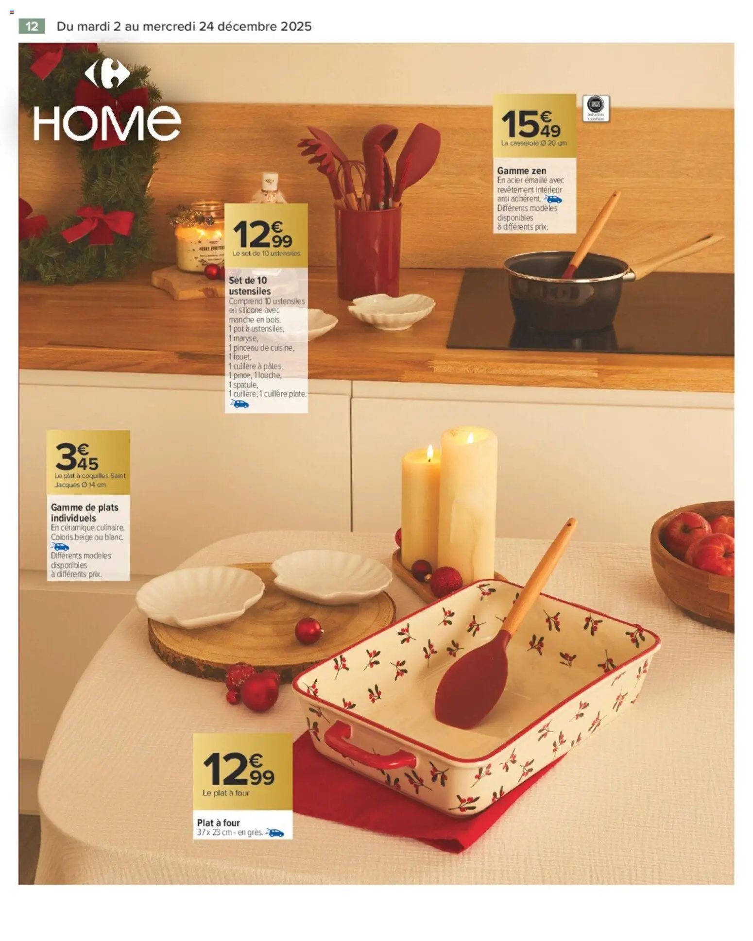 {H1} | Page: 12 | Produits: Four, Pinceau, Casserole