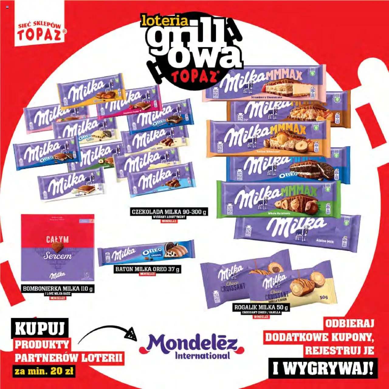 Topaz Gazetka - Katalog produktów Loteria Grillowa od 25.04.2025 | Strona: 48 | Produkty: Czekolada milka, Milka, Baton, Czekolada