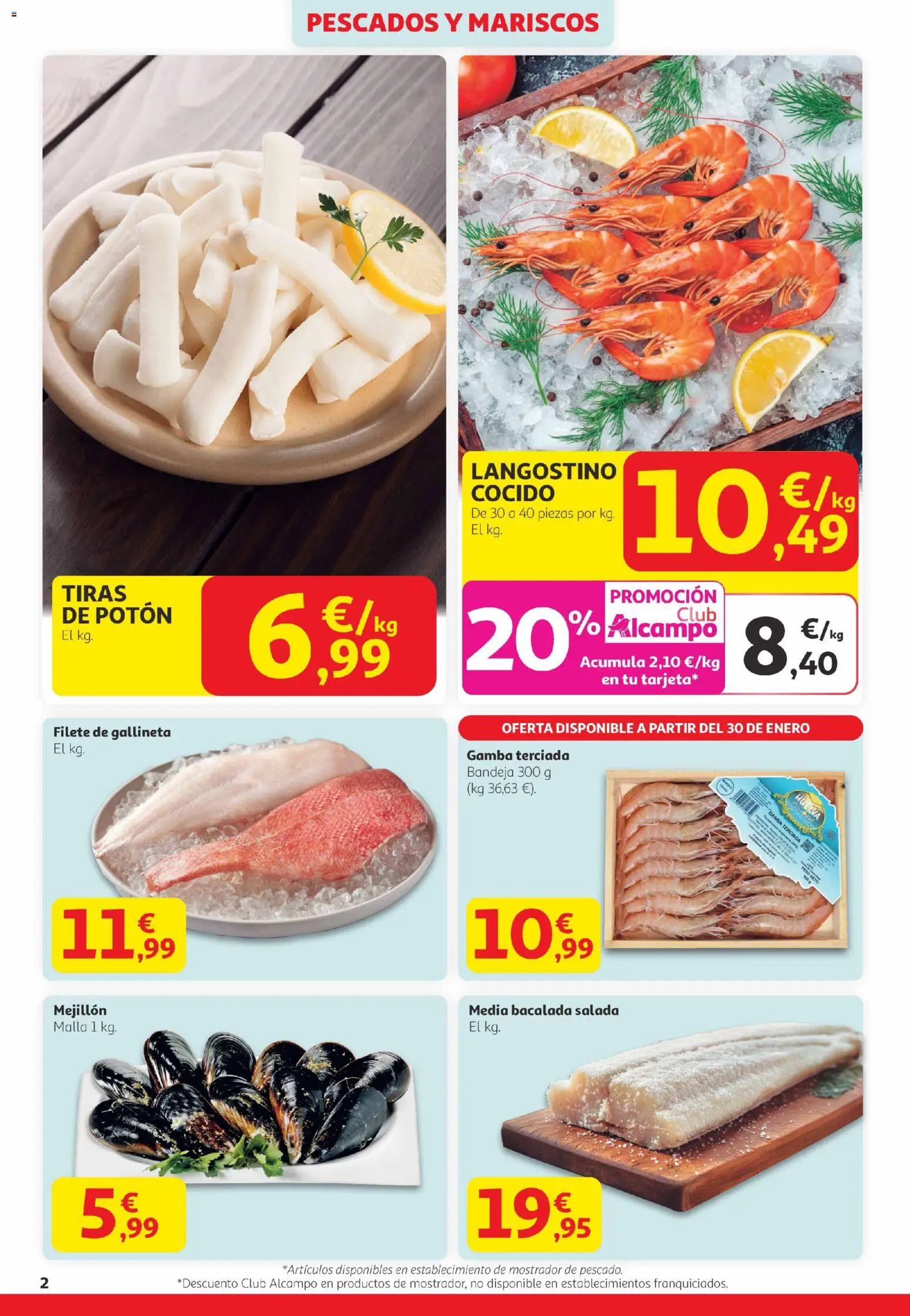 Alcampo -  Canarias │ válido desde el 29.01.2026 | Página: 2 | Productos: Filete, Bandeja, Langostino, Gamba