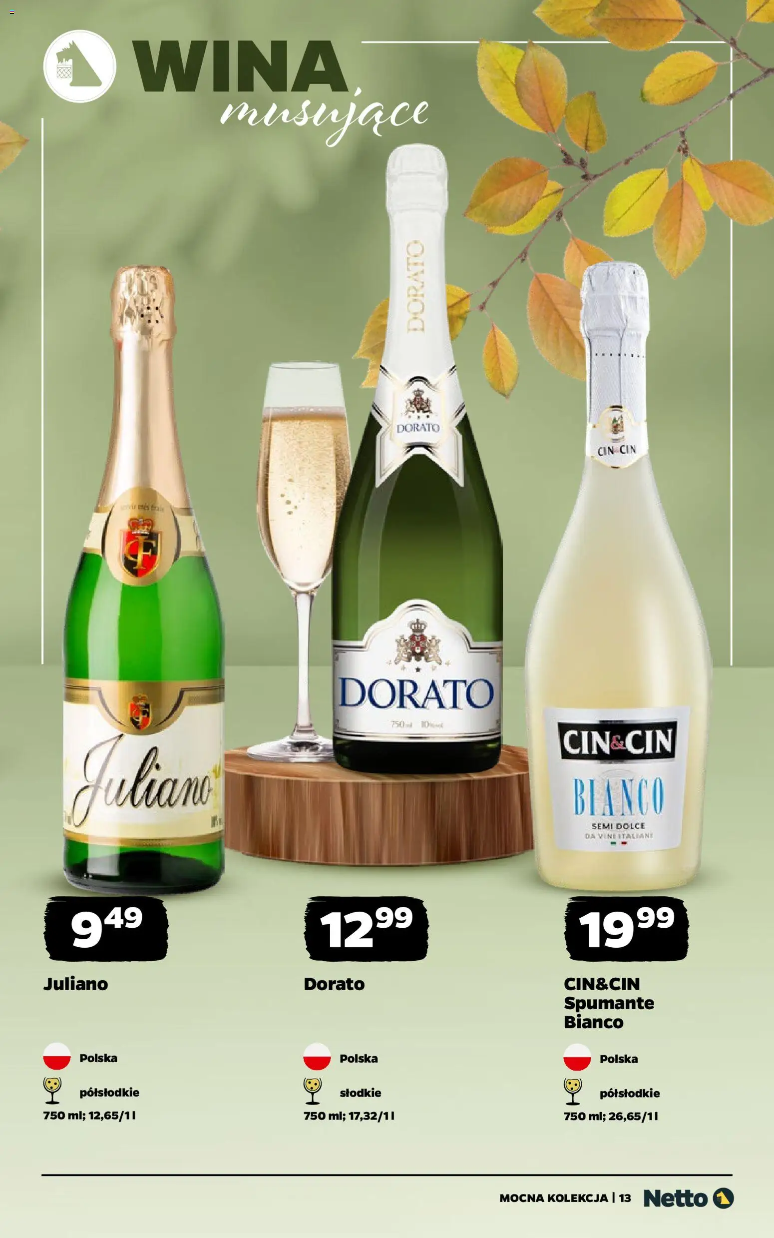 Netto gazetka - Wina od 27.10.2025 | Strona: 13 | Produkty: Cin&cin bianco