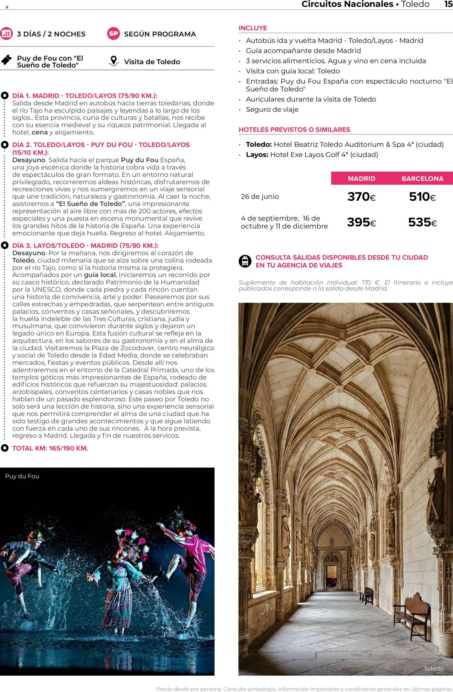 Viajes El Corte Inglés Circuitos exclusivos │ válido desde el 28.03.2026 | Página: 15 | Productos: Vino, Auriculares, Cuna