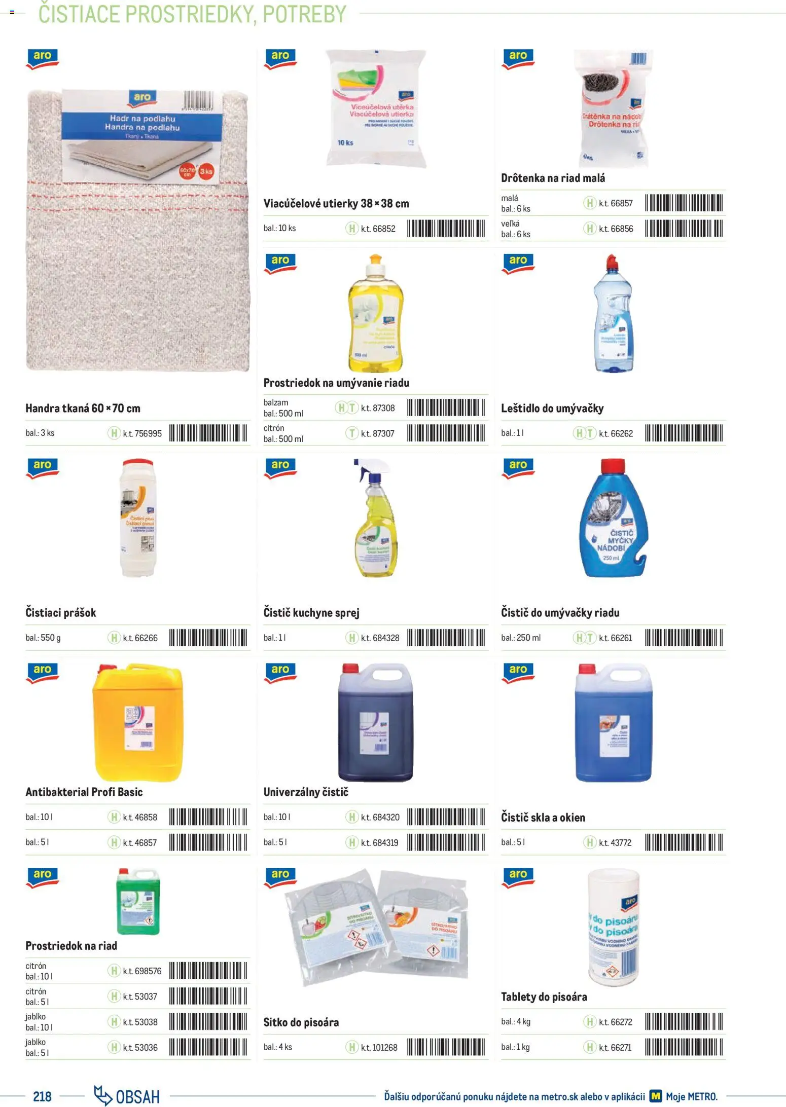 Nové Metro akcie – leták je platný od 01.01.2025 | Strana: 218 | Produkty: Kuchyne, Prostriedok na umývanie riadu