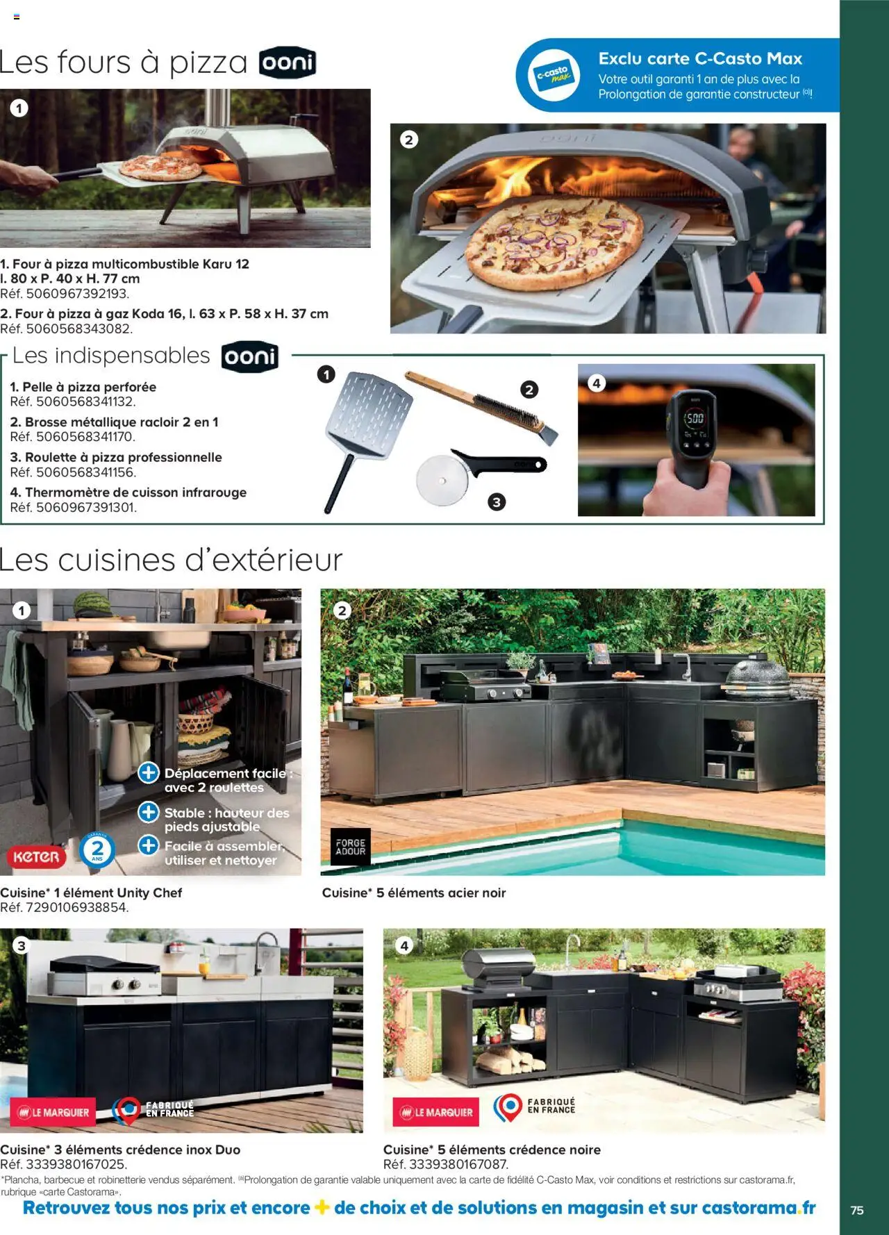  | Page: 75 | Produits: Barbecue, Brosse, Pelle à pizza, Four à pizza