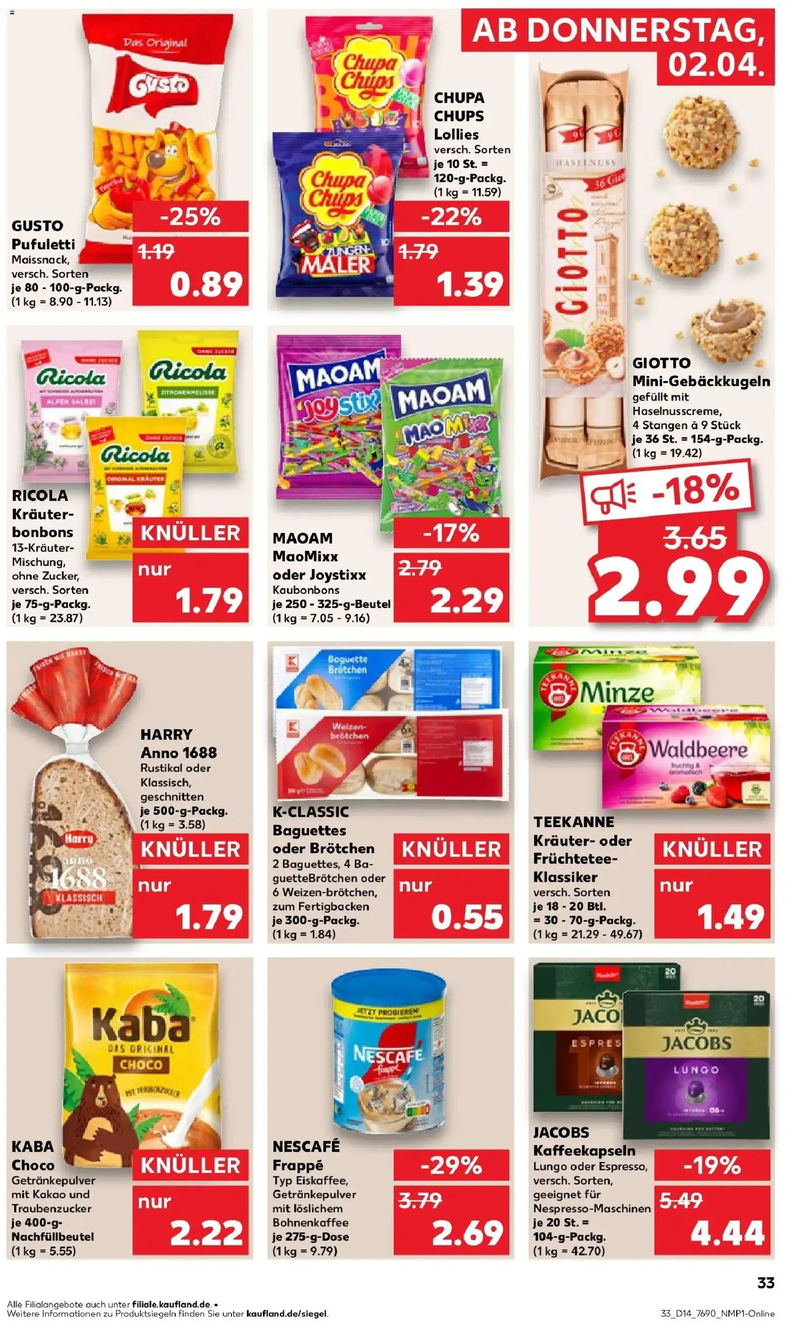 Kaufland Prospekt Ellwangen (Jagst)	 – gültig ab 30.03.2026 | Seite: 45 | Produkte: Nescafe, Baguette, Teekanne, Schal