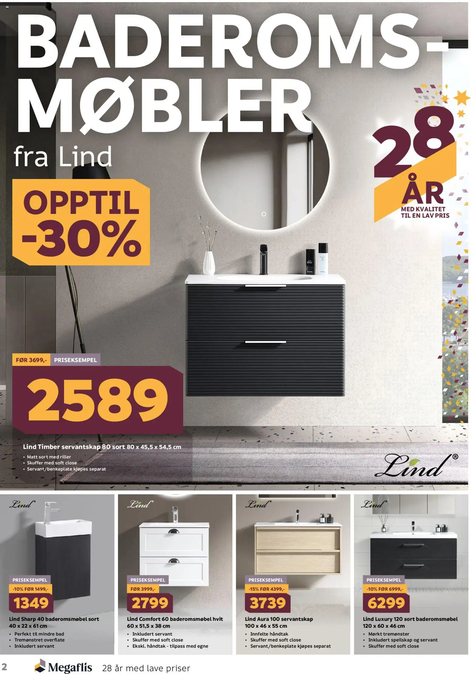 {H1} | Side: 2 | Produkter: Servant, Bad, Speilskap, Håndtak