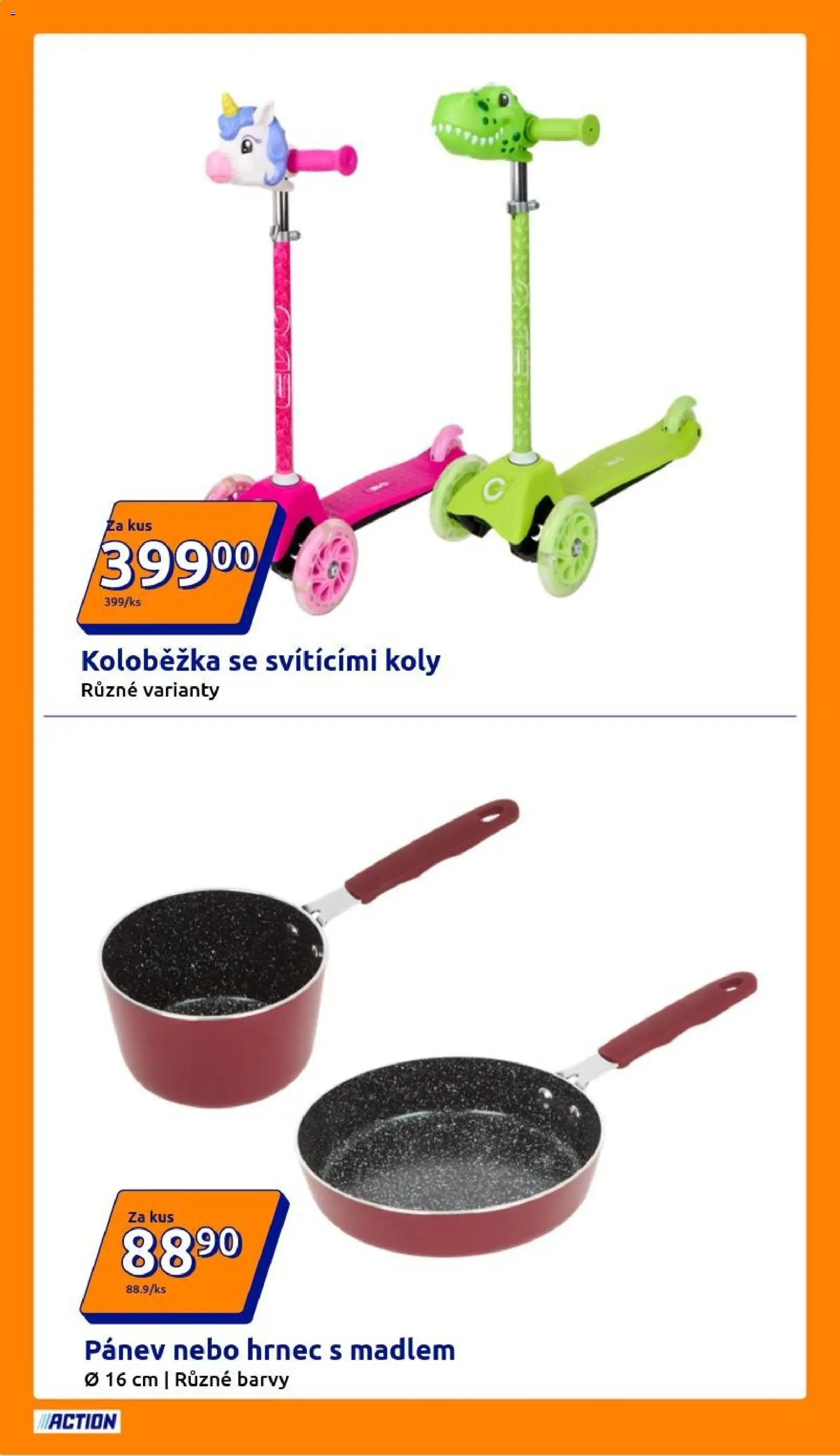 Action leták od 11.03.2026 | Strana: 6 | Produkty: Koloběžka, Pánev, Hrnec, Barvy
