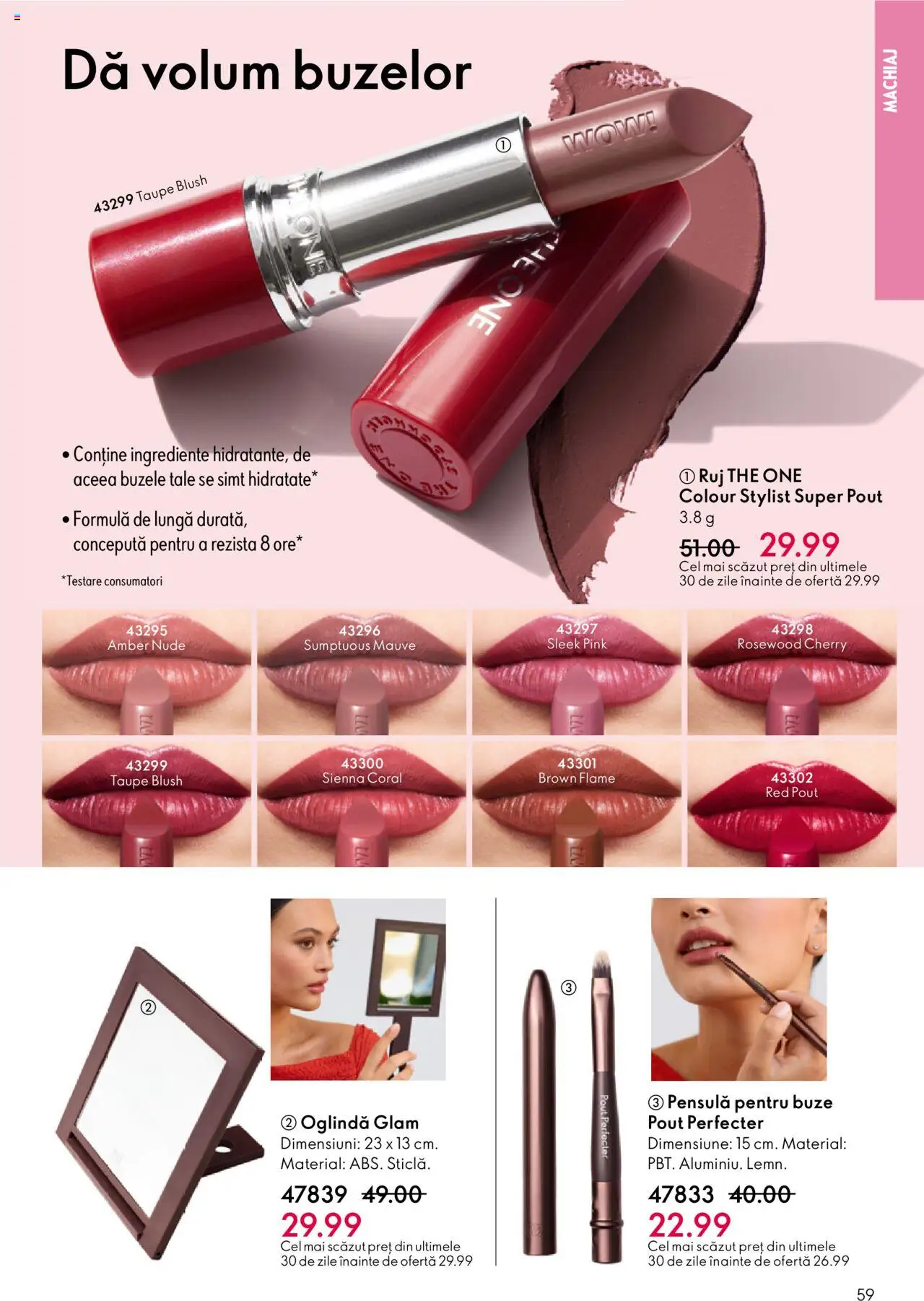 Oriflame catalog 13 2025 – valabil de la 10.09.2025 | Pagină: 59 | Produse: Oglindă, Machiaj, Blush, Ruj