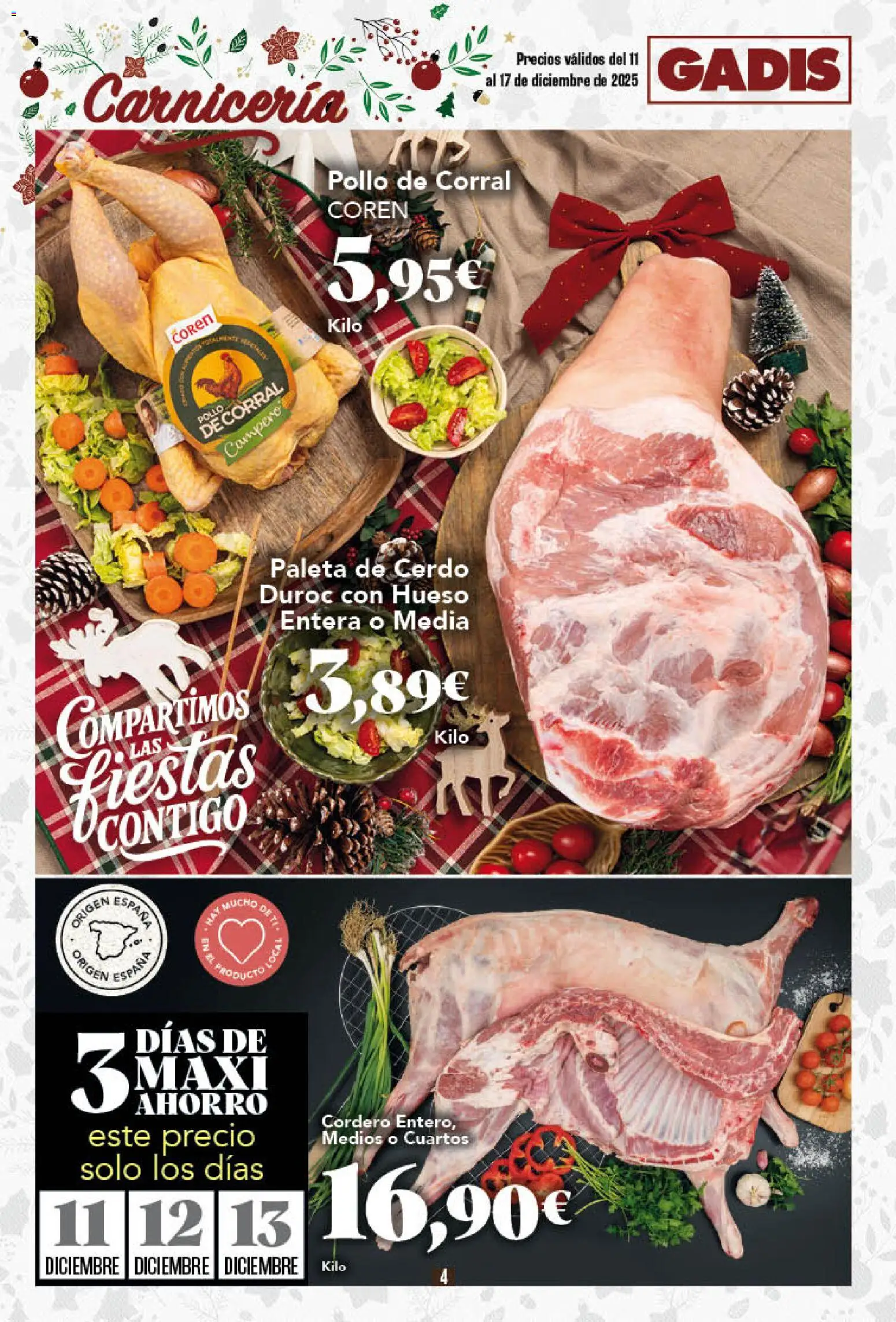 Gadis - folleto │ válido desde el 11.12.2025 | Página: 4 | Productos: Cerdo, Φίλτρο καφέ