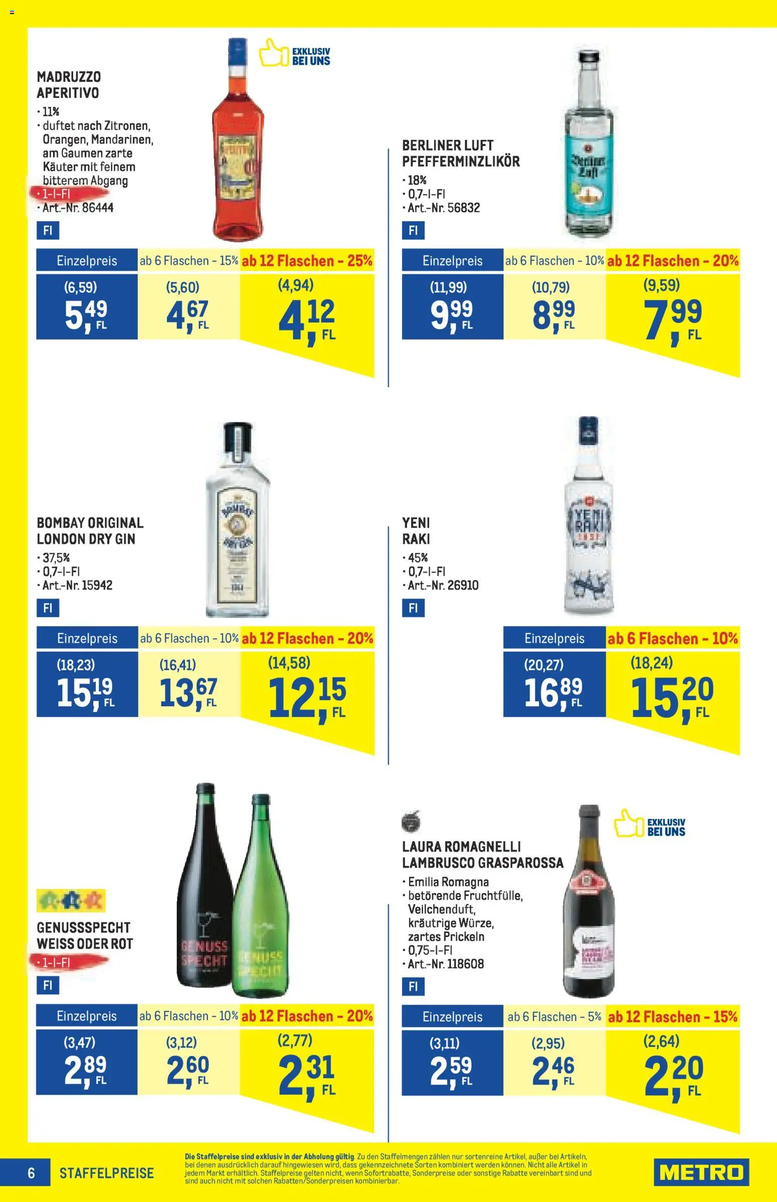Metro angebote Profi gültig ab 13.11.2025 | Seite: 6 | Produkte: Gin