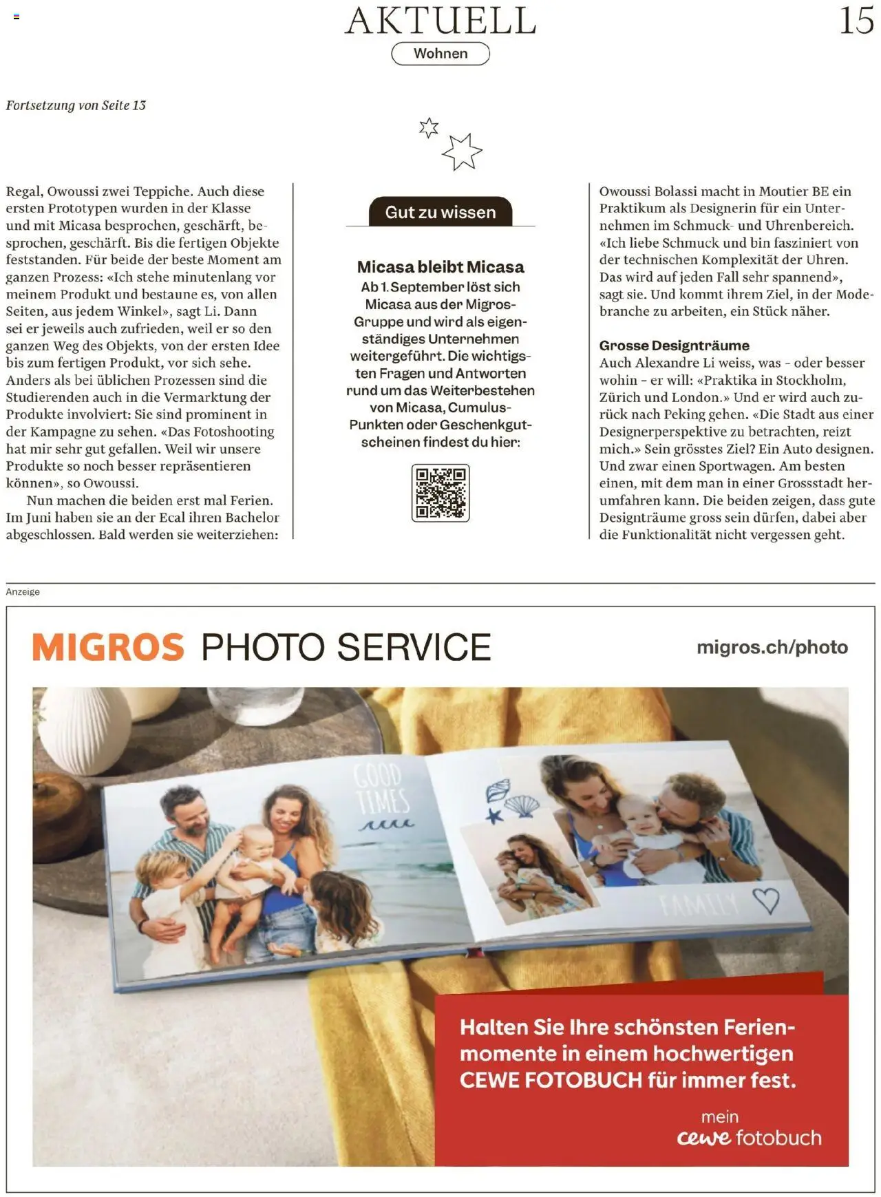 Migros - Magazin ab 25.08.2025 | Seite: 15 | Produkte: Fall