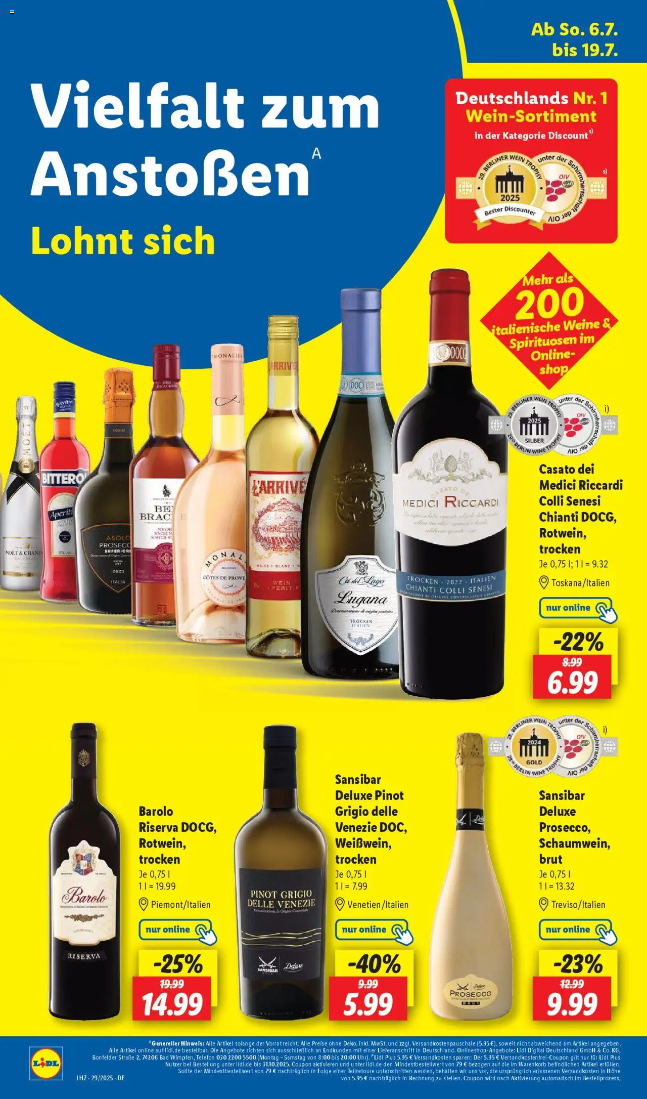 Lidl Prospekt Heppenheim - gültig ab dem 14.07.2025 | Seite: 52 | Produkte: Bad, Prosecco, Wein, Telefon