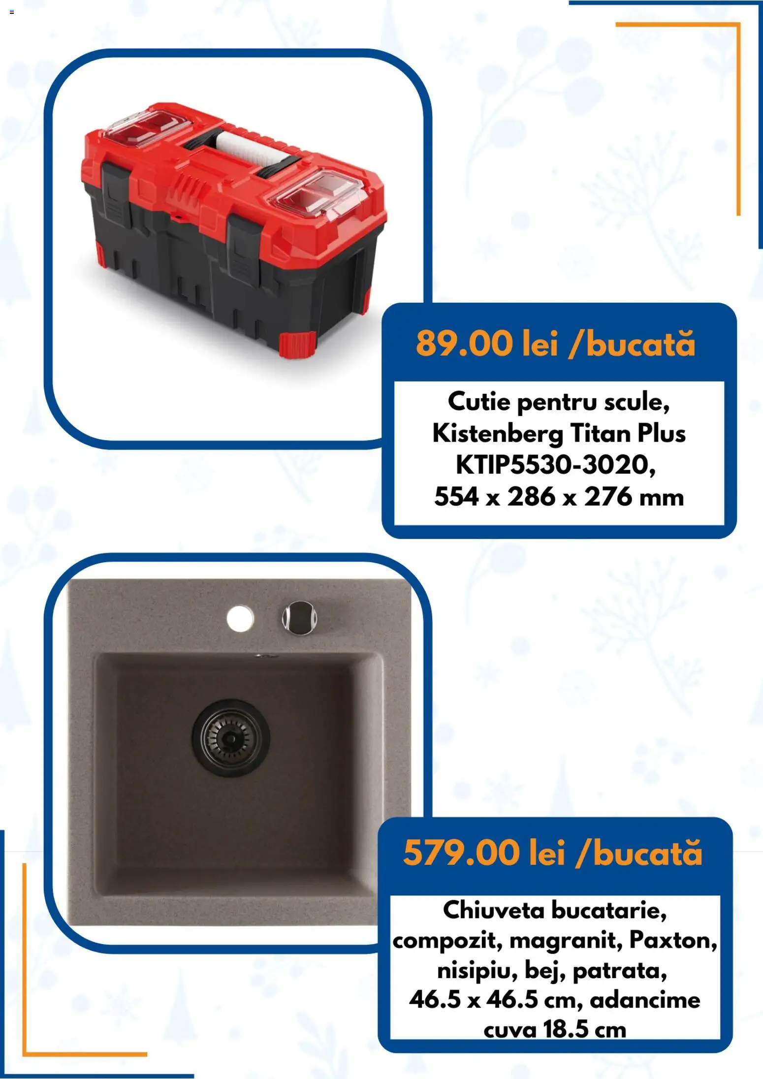 Noul catalog Dedeman – valabil de la 01.11.2025 | Pagină: 3 | Produse: Chiuvetă, Cutie