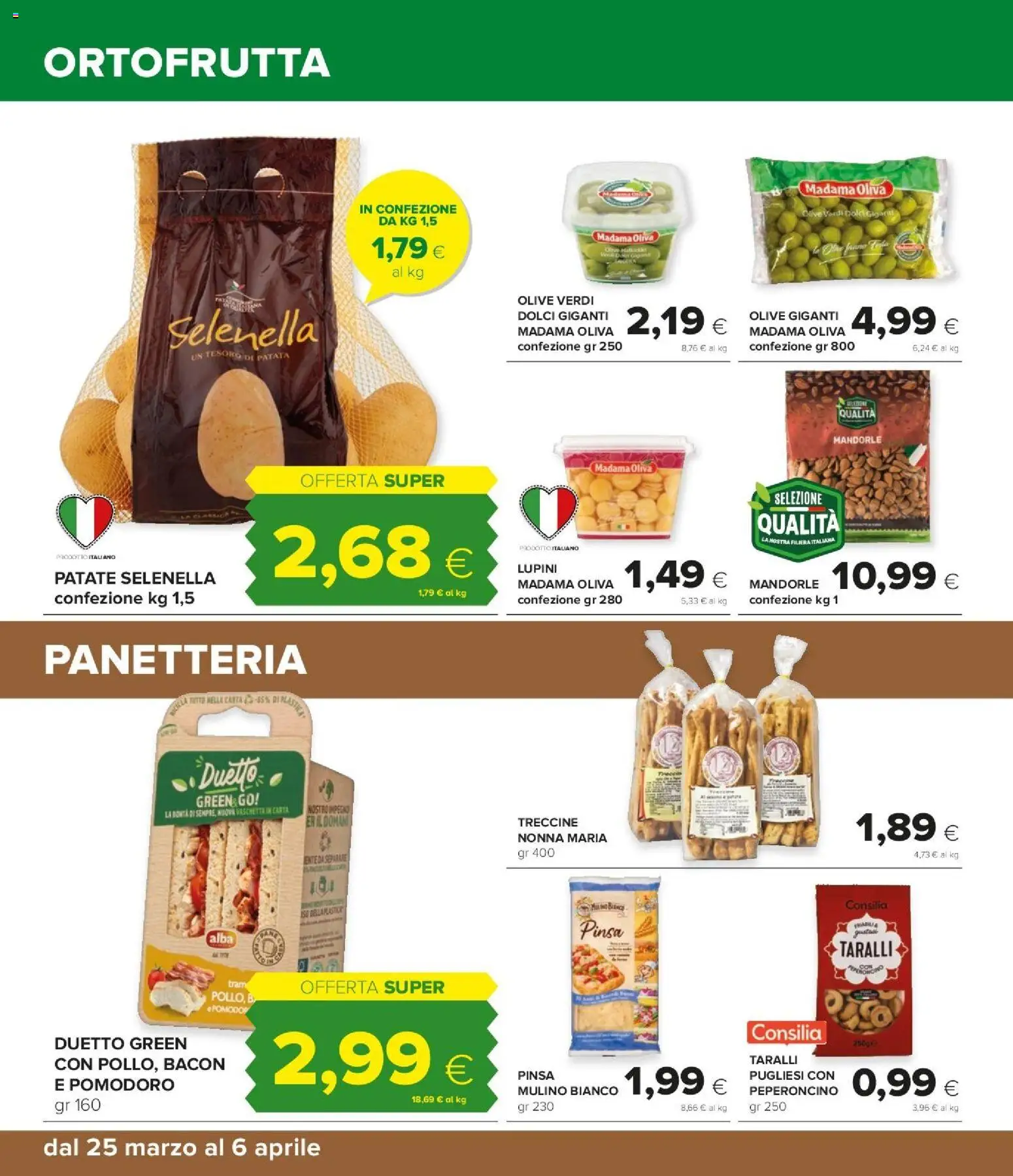 Volantino Tigre del 25.03.2026 | Pagina: 14 | Prodotti: Lupini, Pomodoro, Olive, Mandorle