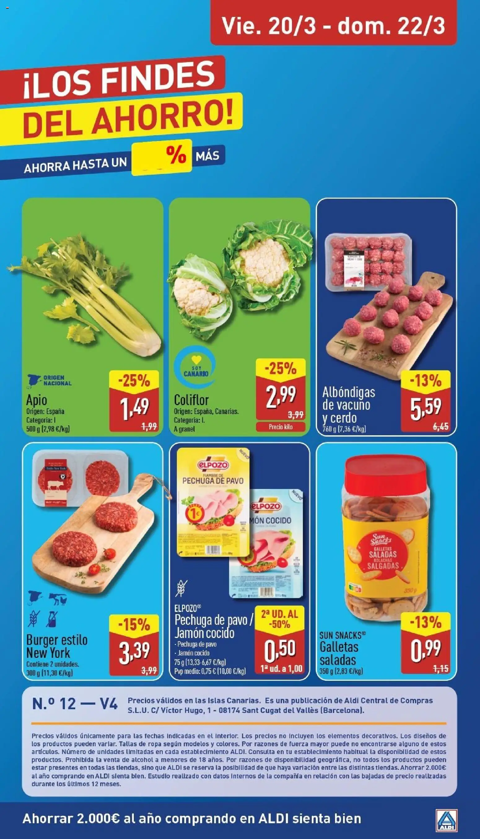Aldi folleto Canarias │ válido desde el 16.03.2026 | Página: 28 | Productos: Jamón, Jamón cocido, Galletas, Ropa