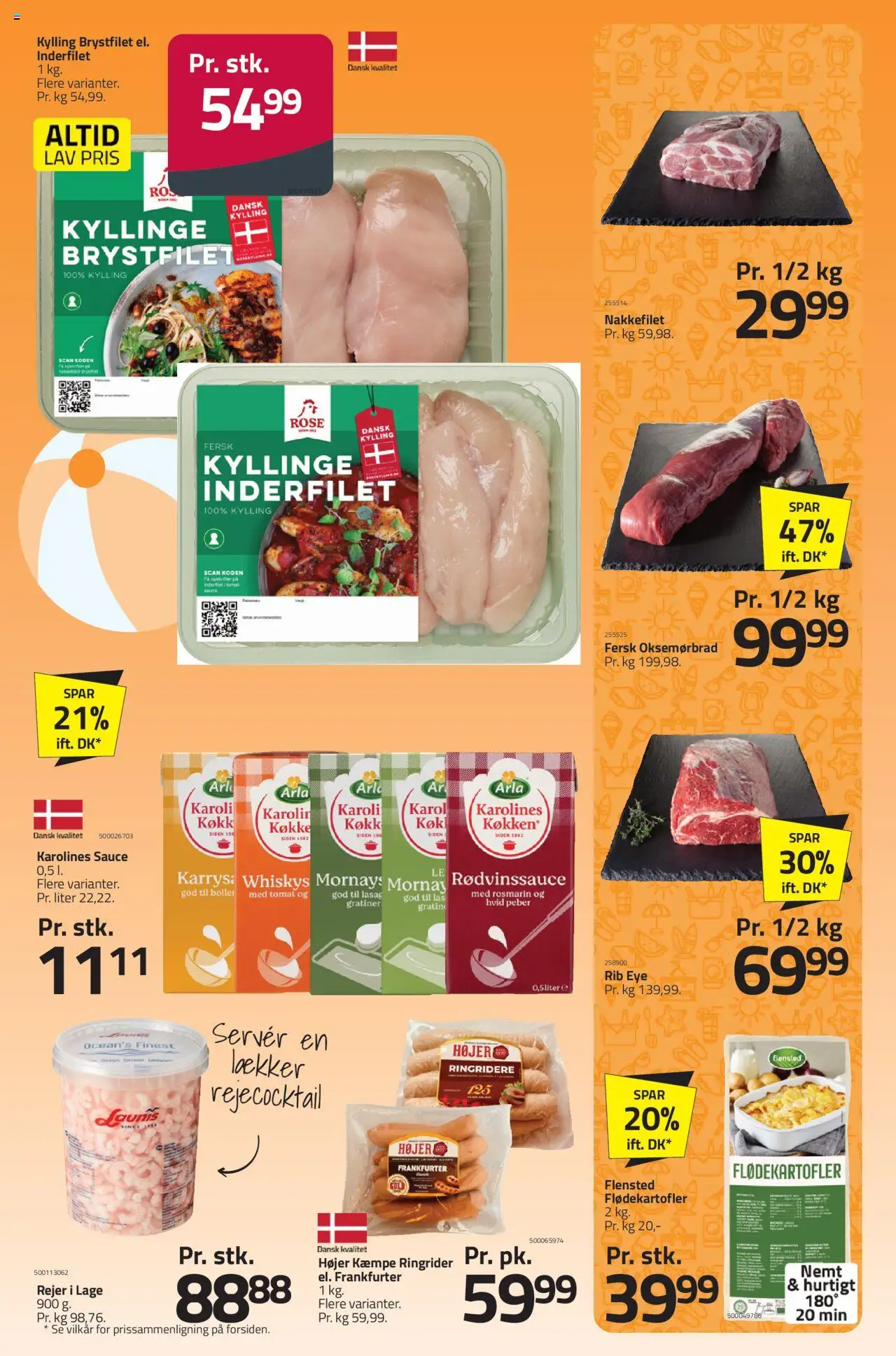 Fleggaard Tilbudsavis gyldig fra 06.08.2025 | Side: 41 | Produkter: Rødvinssauce, Peber, Nakkefilet, Rejer
