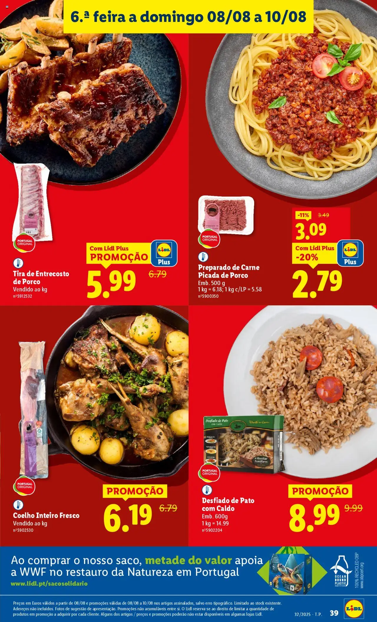 Lidl folheto │ válido de 04.08.2025 | Página: 39 | Produtos: Carne picada, Carne, Coelho
