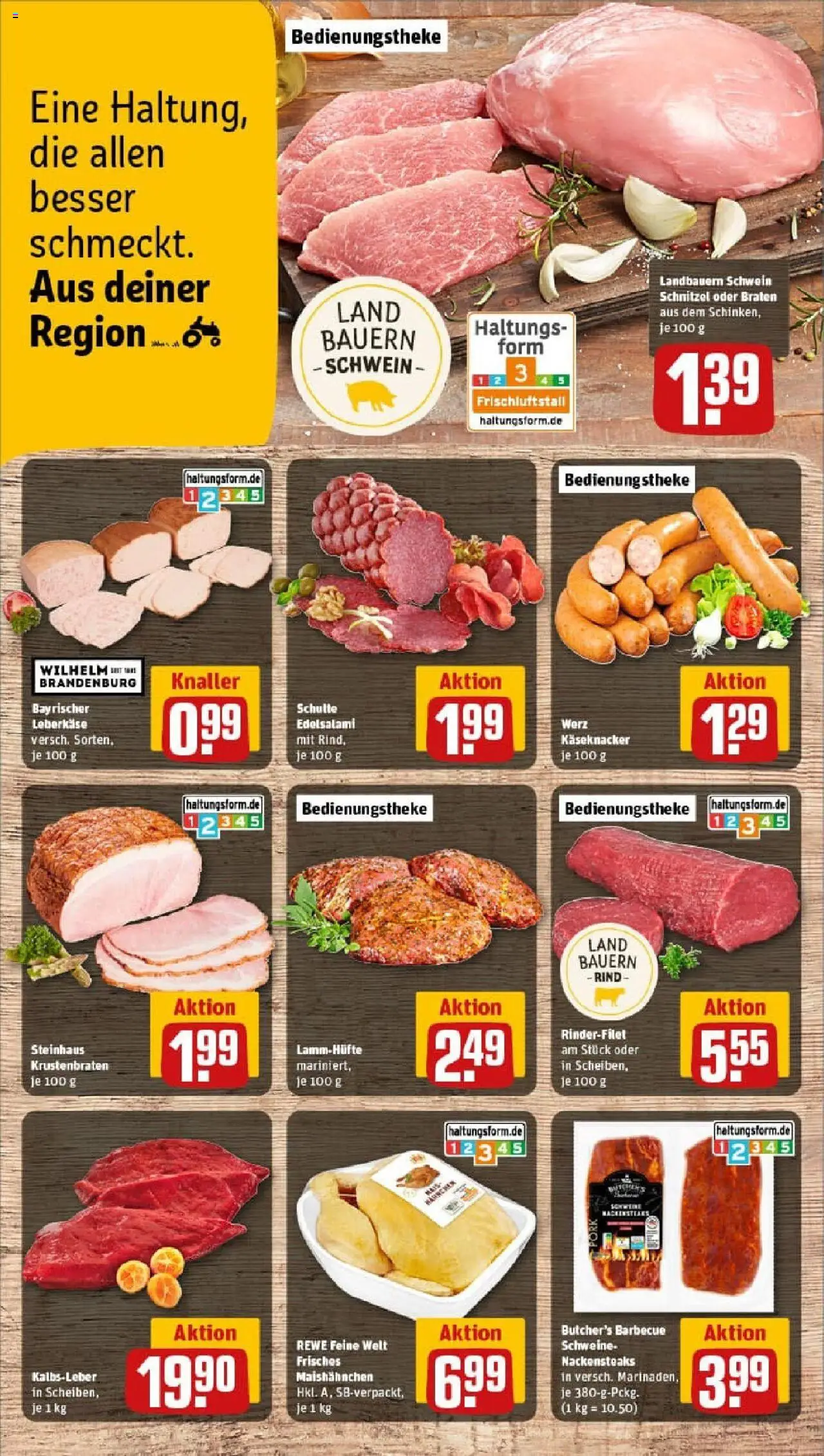 Rewe prospekt Tübingen / Lustnau	 - gültig ab dem 22.06.2025 | Seite: 6 | Produkte: Nackensteaks, Rinderfilet, Schnitzel, Kalbsleber
