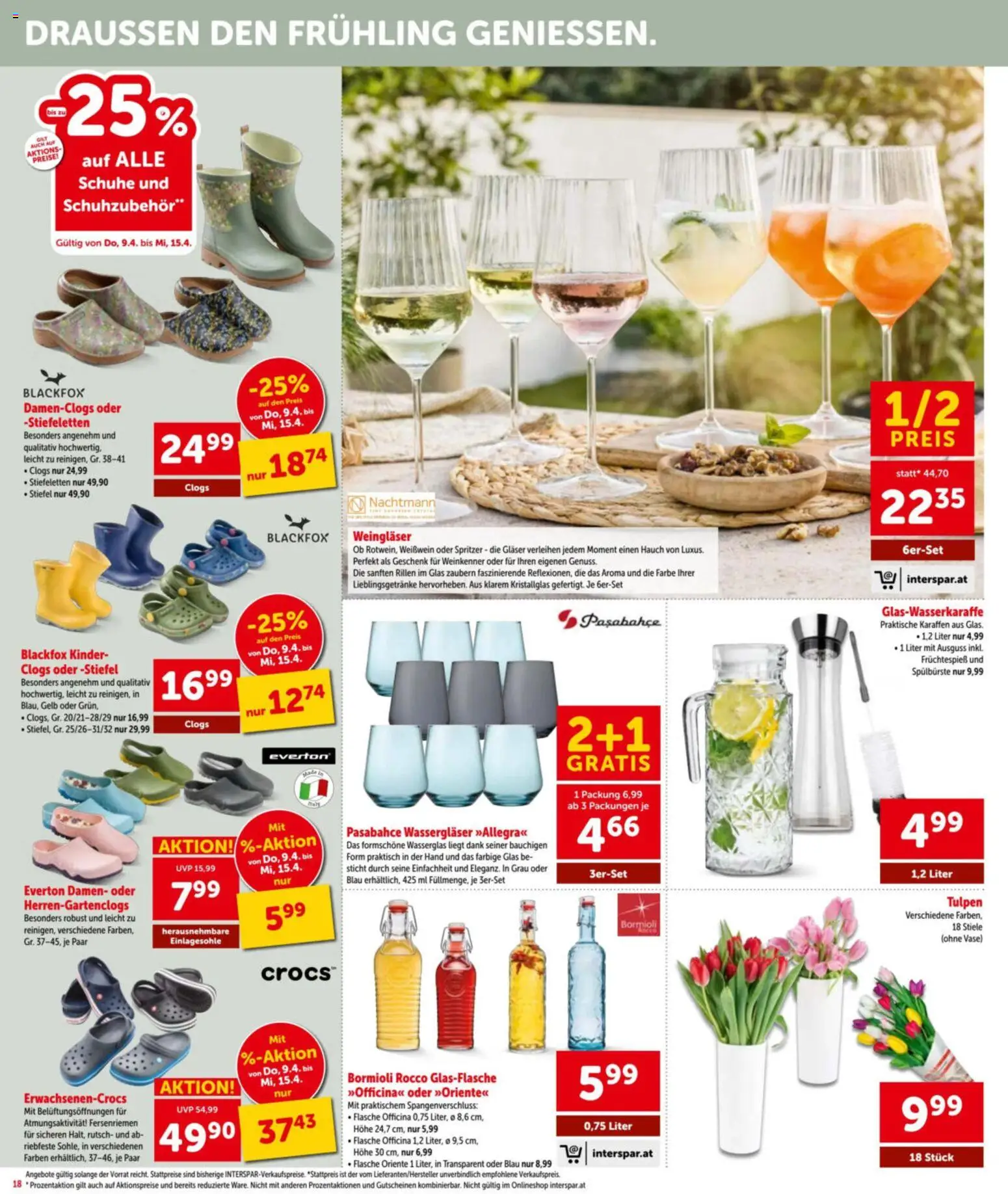 Interspar - Flugblatt gültig ab 09.04.2026 | Seite: 18 | Produkte: Stiefel, Häränliha, Vase