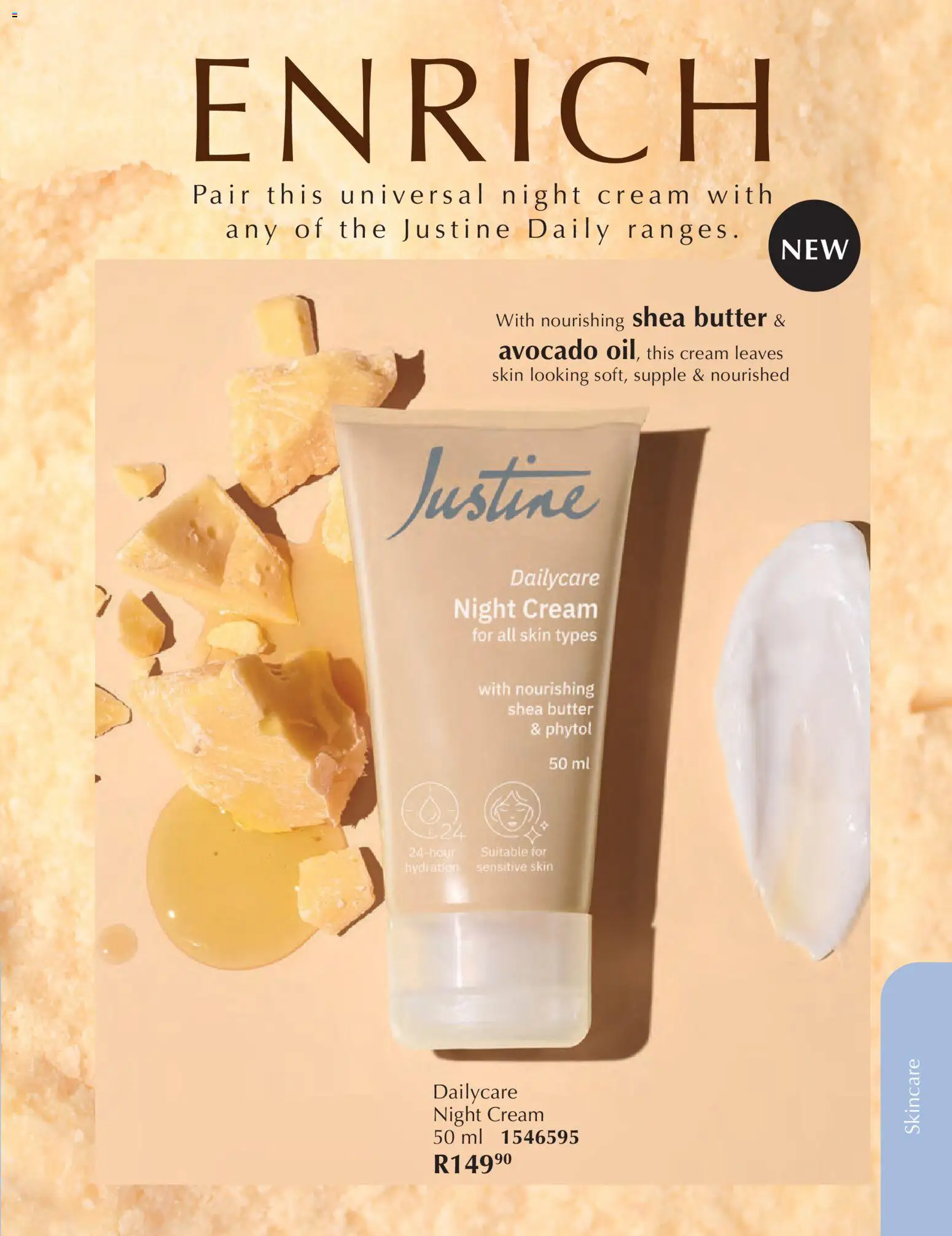 New Justine catalogue – valid from 01.02.2026 | Page: 31 | Products: Butter, Cream, Night cream