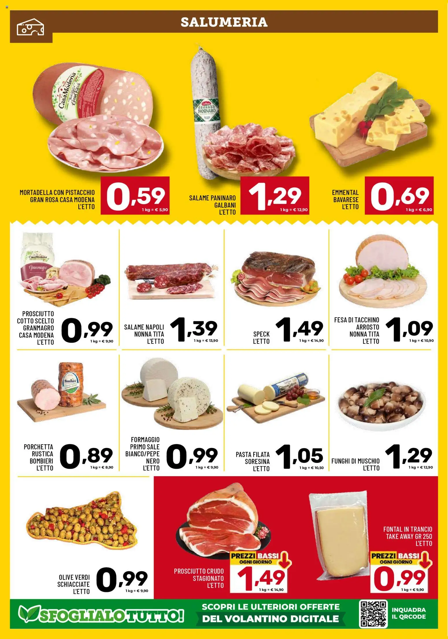 Volantino Il Centesimo del 24.02.2026 | Pagina: 2 | Prodotti: Porchetta, Prosciutto Cotto, Prosciutto, Pasta