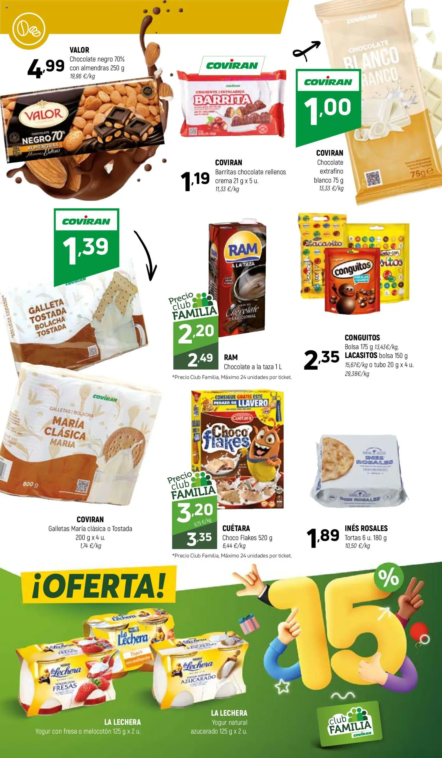 Coviran - Badajoz │ válido desde el 02.01.2026 | Página: 10 | Productos: Yogur, Chocolate, Galletas, Bolsa