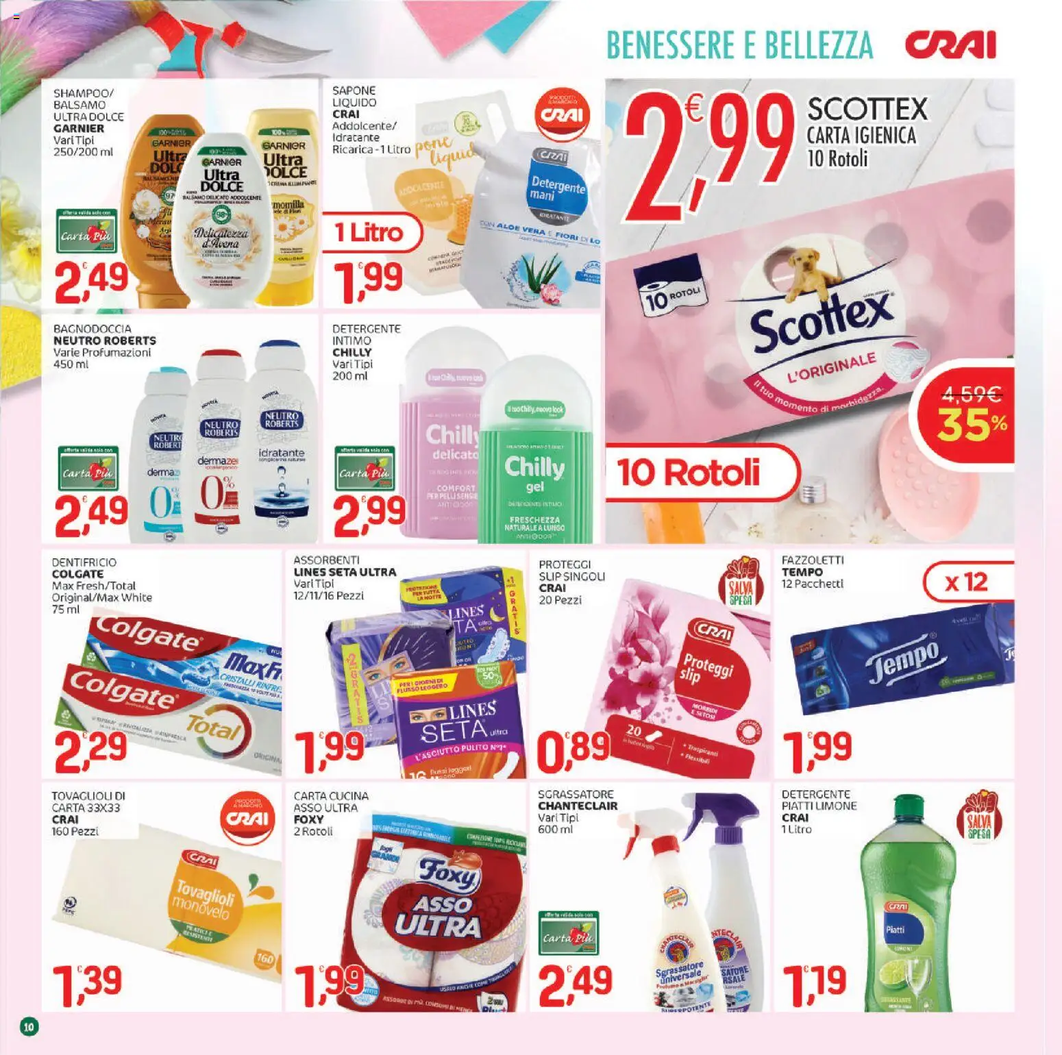 Volantino CRAI del 02.01.2026 | Pagina: 10 | Prodotti: Balsamo, Intimo, Sgrassatore, Aloe vera