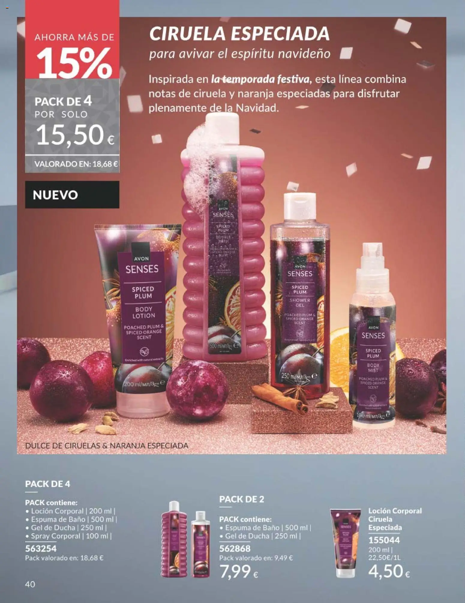 Catálogo AVON campaña 11 Black Friday │ válido desde el 01.11.2025 | Página: 40 | Productos: Loción corporal, Spray corporal, Baño, Ducha