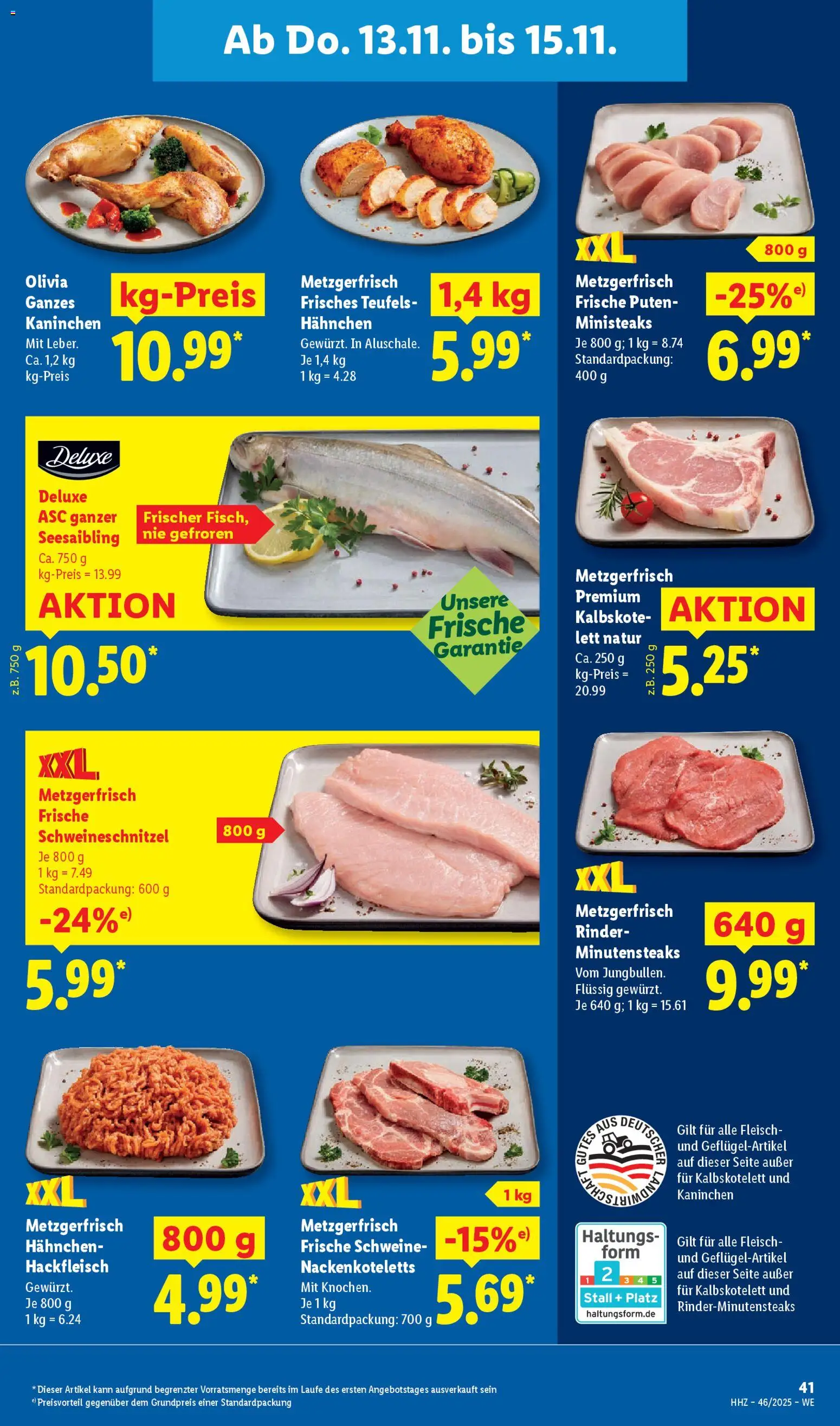 Lidl Prospekt Gladenbach – gültig ab 10.11.2025 | Seite: 59 | Produkte: Hahnchen, Kaninchen, Fleisch, Hackfleisch