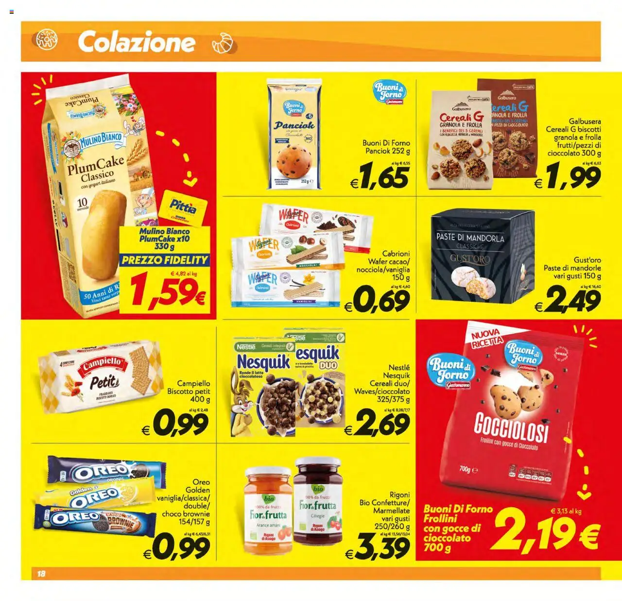 Volantino SuperConveniente del 12.08.2025 | Pagina: 18 | Prodotti: Cioccolato, Cereali, Biscotti, Latte