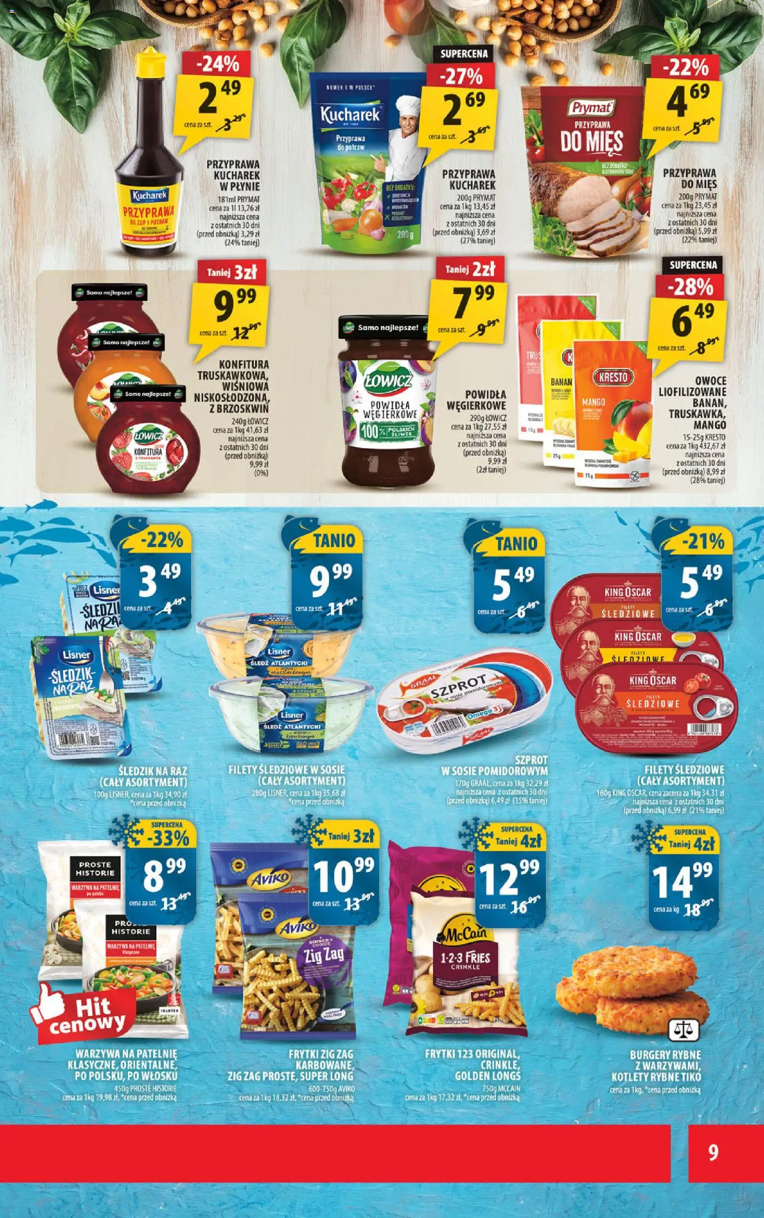 Arhelan Gazetka od 27.02.2026 | Strona: 9 | Produkty: Śledź, Warzywa na patelnie, Kotlety, Warzywa