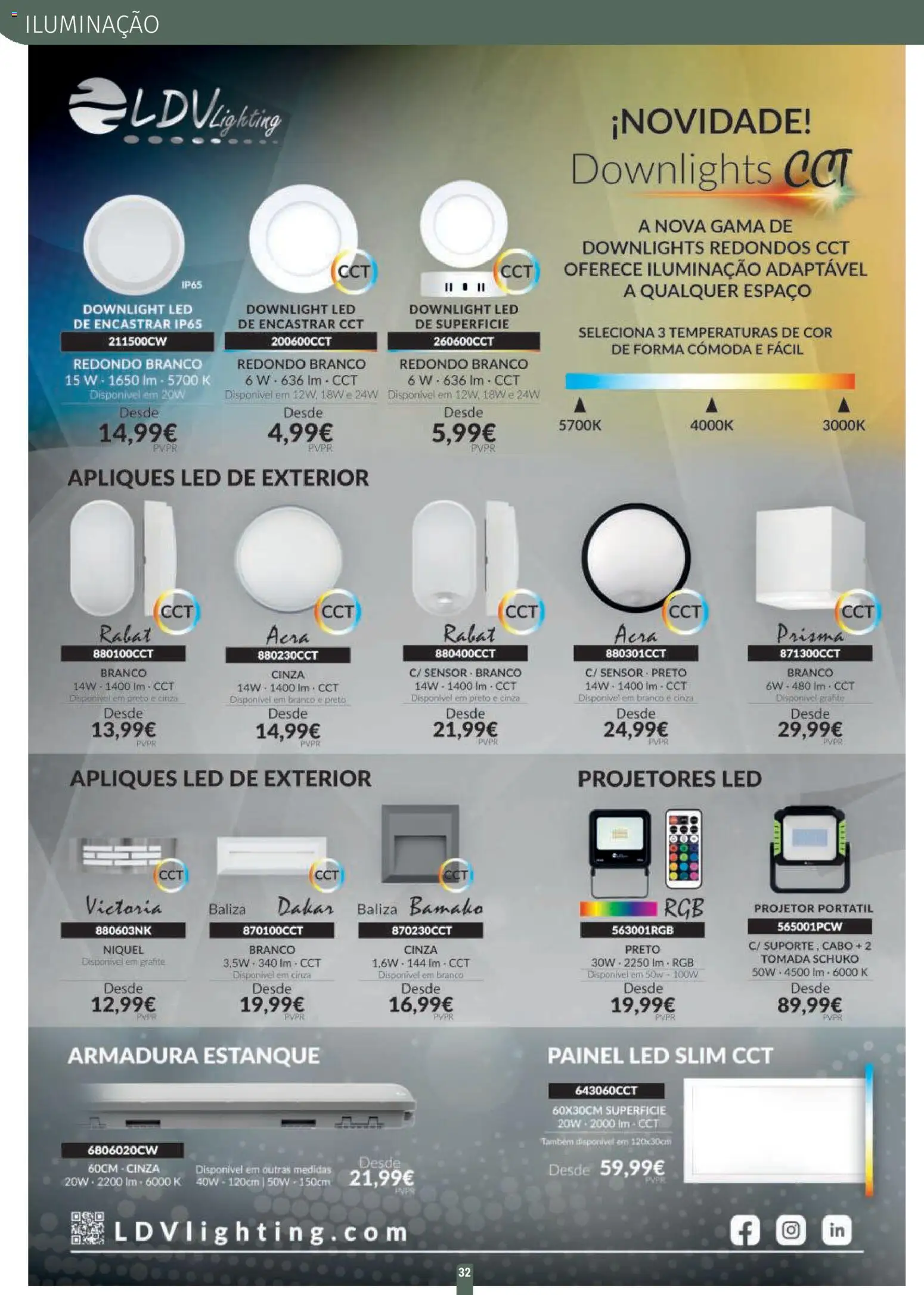 E.Leclerc folheto Jardim Lordelo │ válido de 23.03.2026 | Página: 32 | Produtos: Cabo, Cómoda, Tomada, Projetor