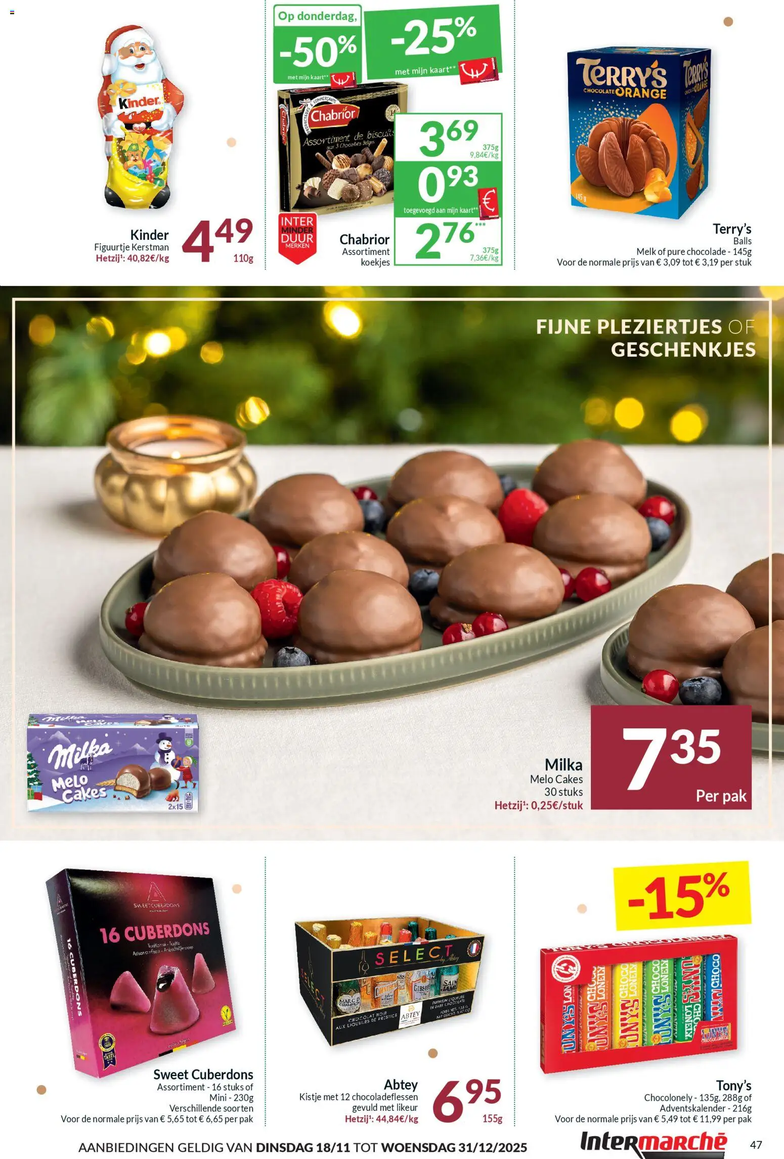 {H1} | Pagina: 47 | Producten: Koekjes, Kinder, Kaart, Chocolade