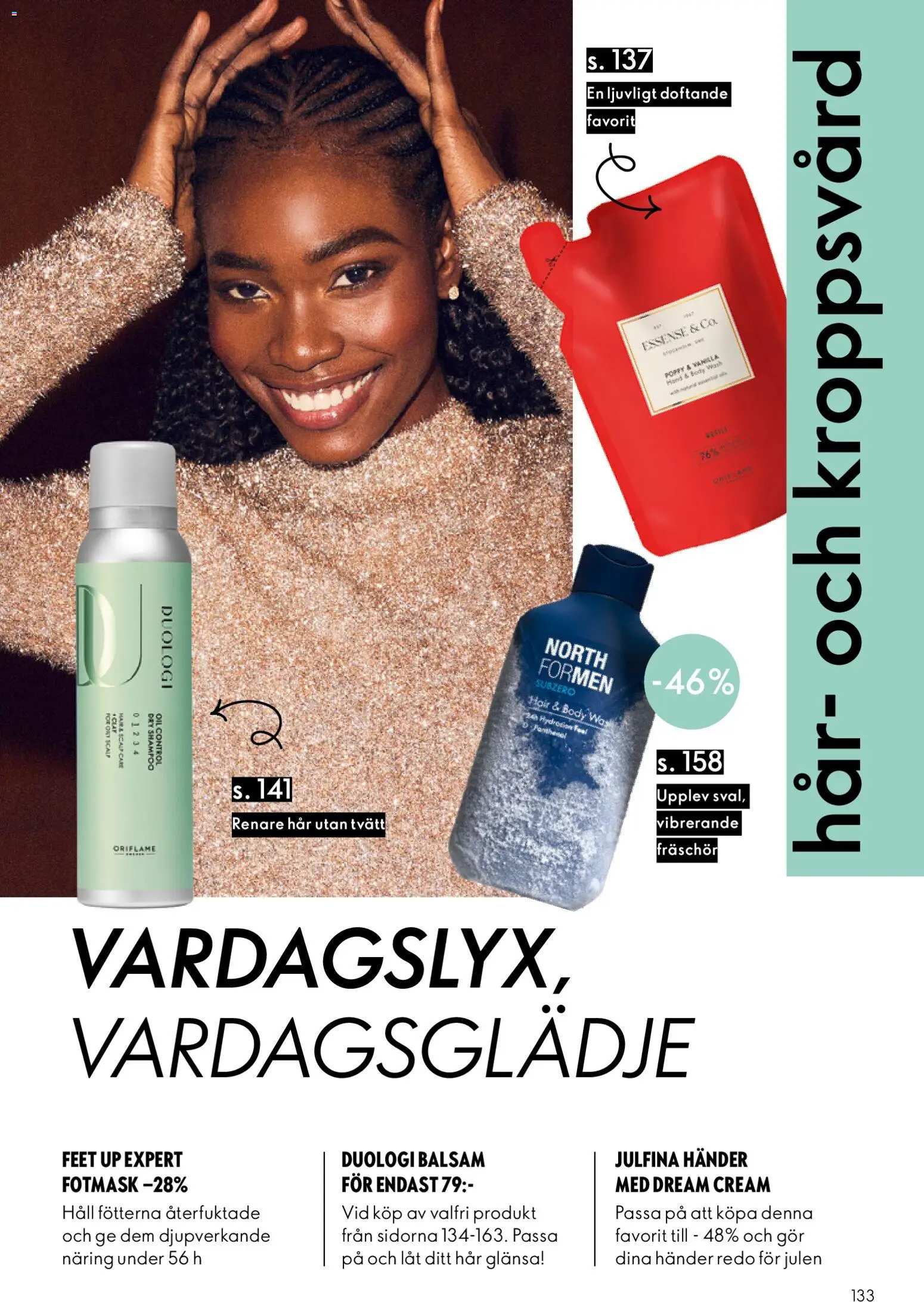 Oriflame reklamblad aktuell från 19.11.2025 | Sida: 133 | Produkter: Balsam, Mask, Häll