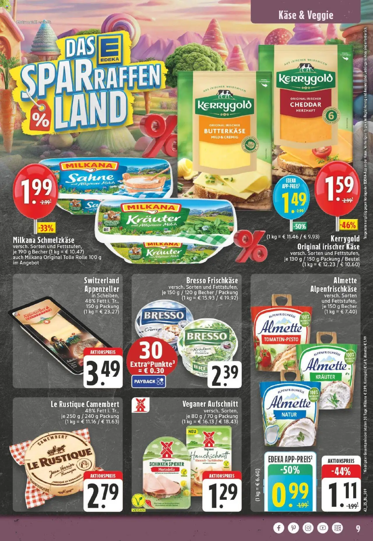 Edeka prospekt Lienen	 – gültig ab 13.10.2025 | Seite: 9 | Produkte: Milch, Käse, Bresso, Schinken