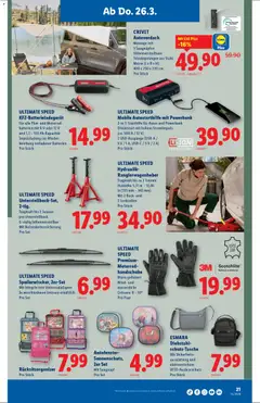 Lidl aktionen ab 26.03.2026 gültig | Seite: 21 | Produkte: Handschuhe, Powerbank