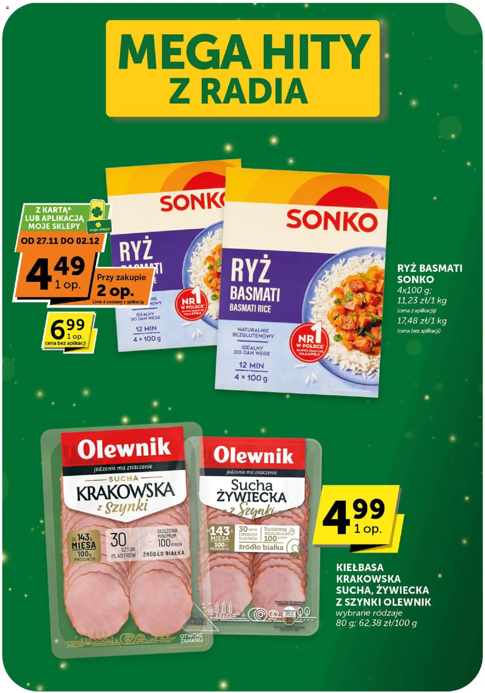 Groszek Gazetka - Minimarket od 27.11.2025 | Strona: 2 | Produkty: Kiełbasa, Kiełbasa krakowska, Ryż, Ryż basmati