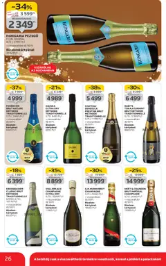 Auchan - Karácsonyi prémium élelmiszer hipermarket ajánlataink - amely érvényes a következő dátumtól: 20.11.2025 | Oldal: 26 | Termékek: Pezsgő