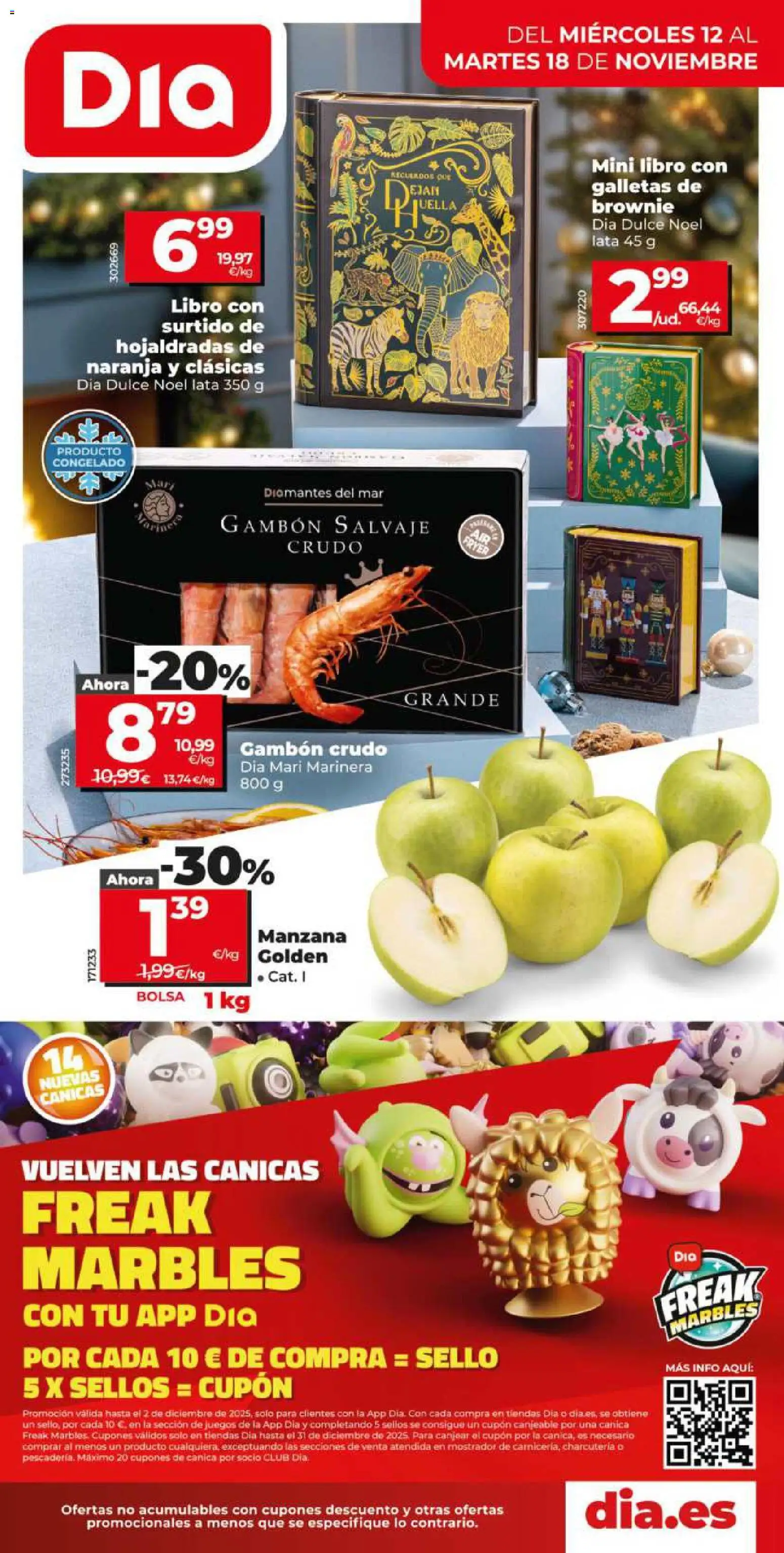 Dia - folleto Market │ válido desde el 12.11.2025 | Página: 1 | Productos: Manzana, Galletas, Apple, Bolsa