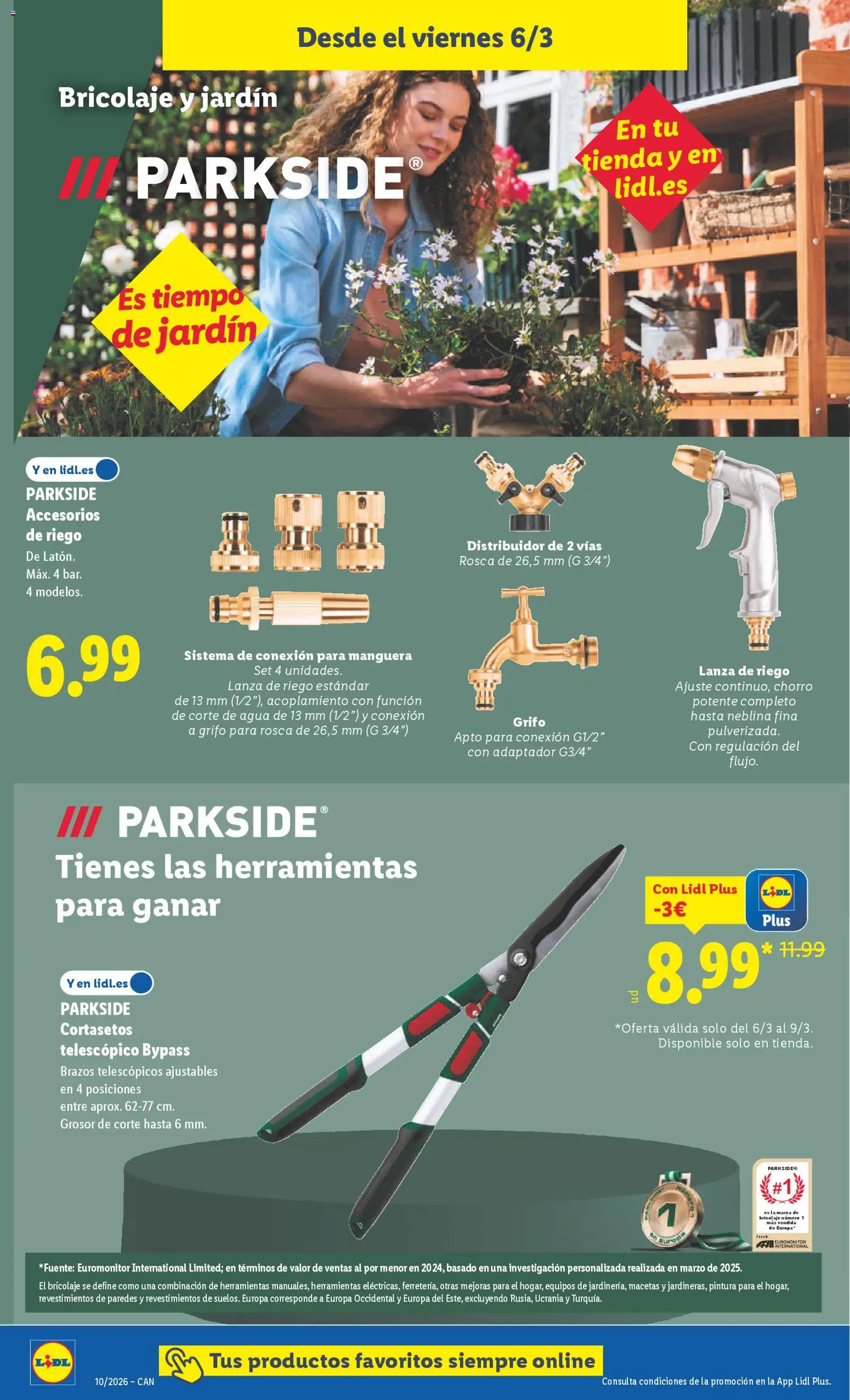 Lidl folleto de bazar │ válido desde el 02.03.2026 | Página: 16 | Productos: Cortasetos, Manguera, Adaptador