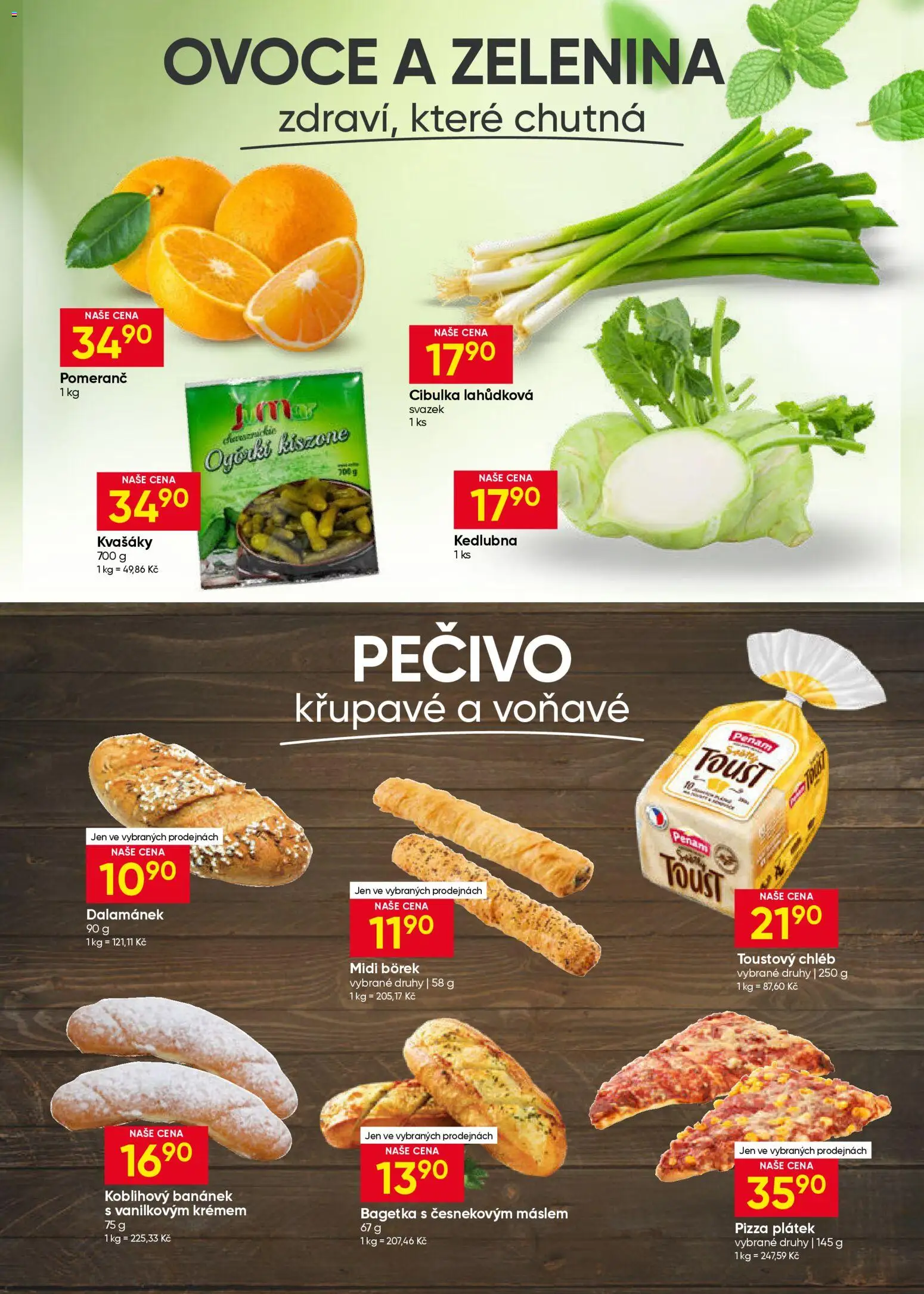 Hruška leták od 15.04.2026 | Strana: 3 | Produkty: Pizza, Pečivo, Toustový chléb, Kedlubna