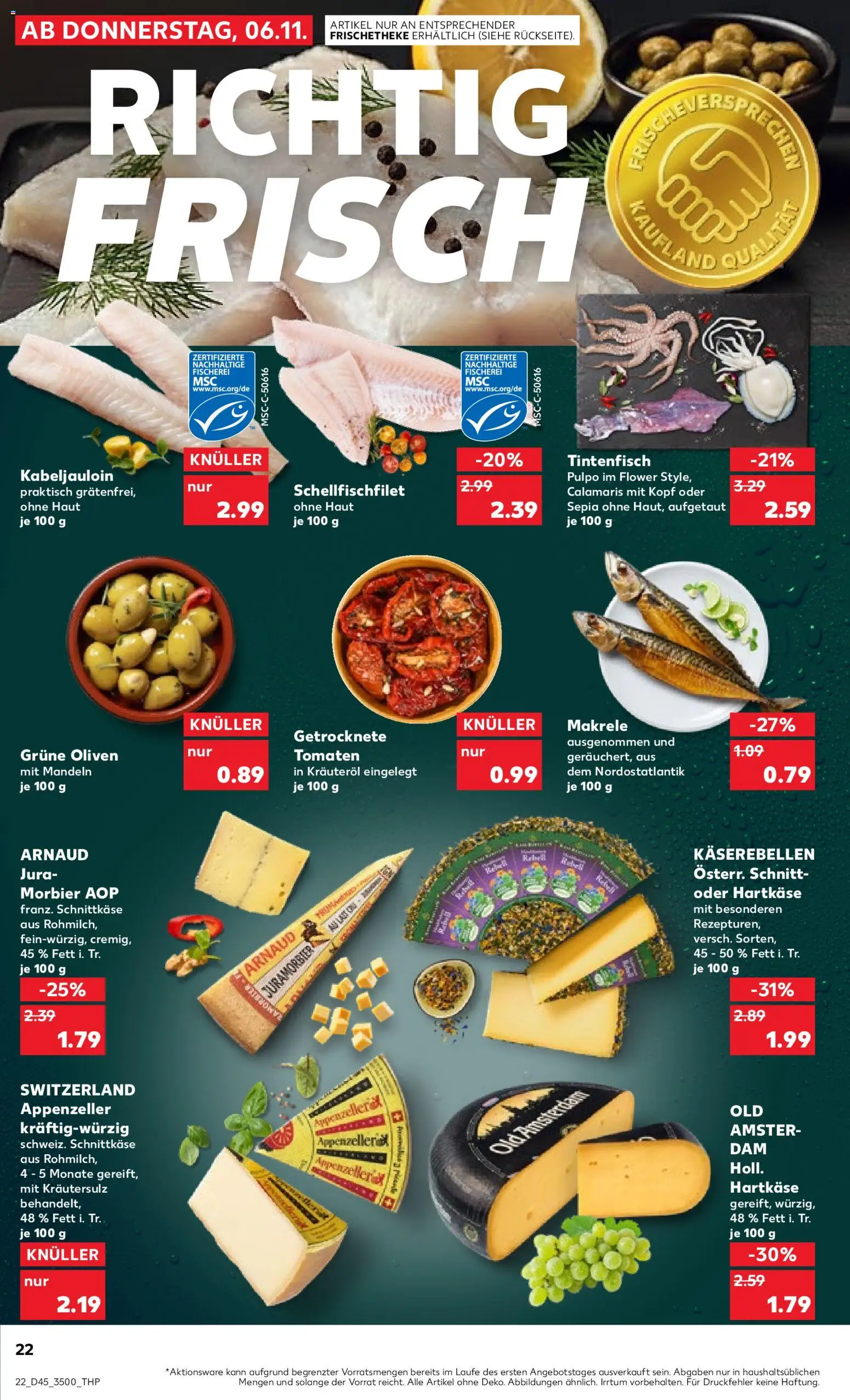 Kaufland prospekt Jena	 – gültig ab 06.11.2025 | Seite: 22 | Produkte: Jura, Tomaten, Mandeln, Tintenfisch