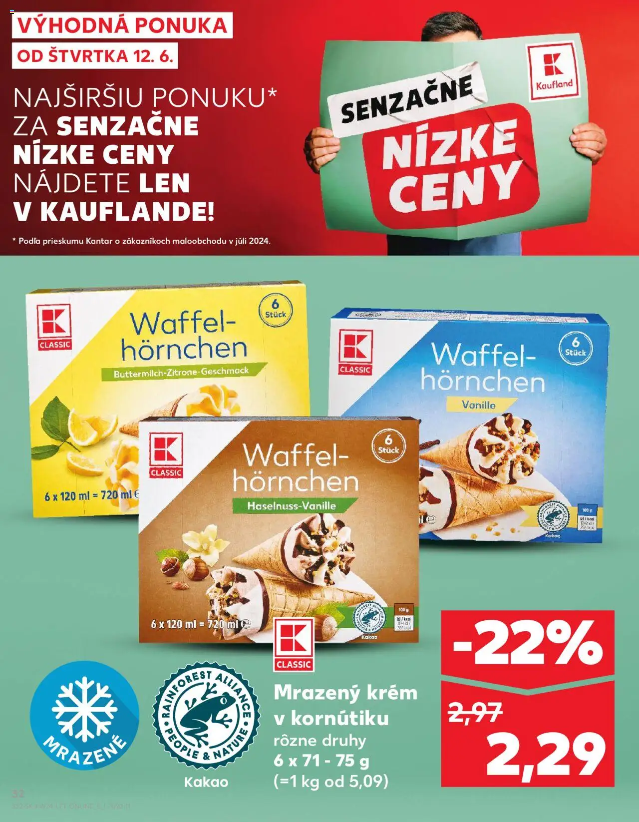 Nové Kaufland akcie – leták je platný od 12.06.2025 | Strana: 32 | Produkty: Krém, Kakao